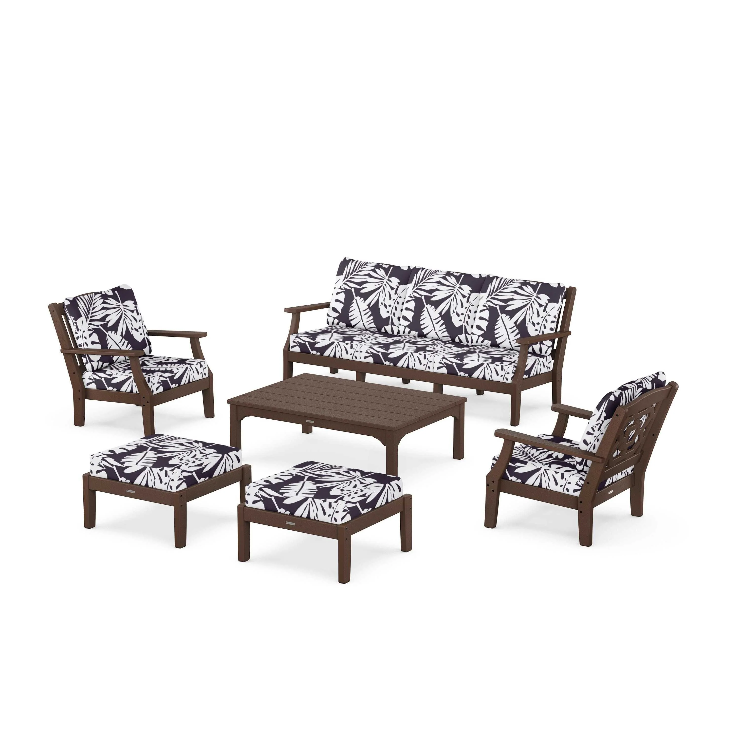 Chinoiserie 6-Piece Lounge Sofa Set - Image 64