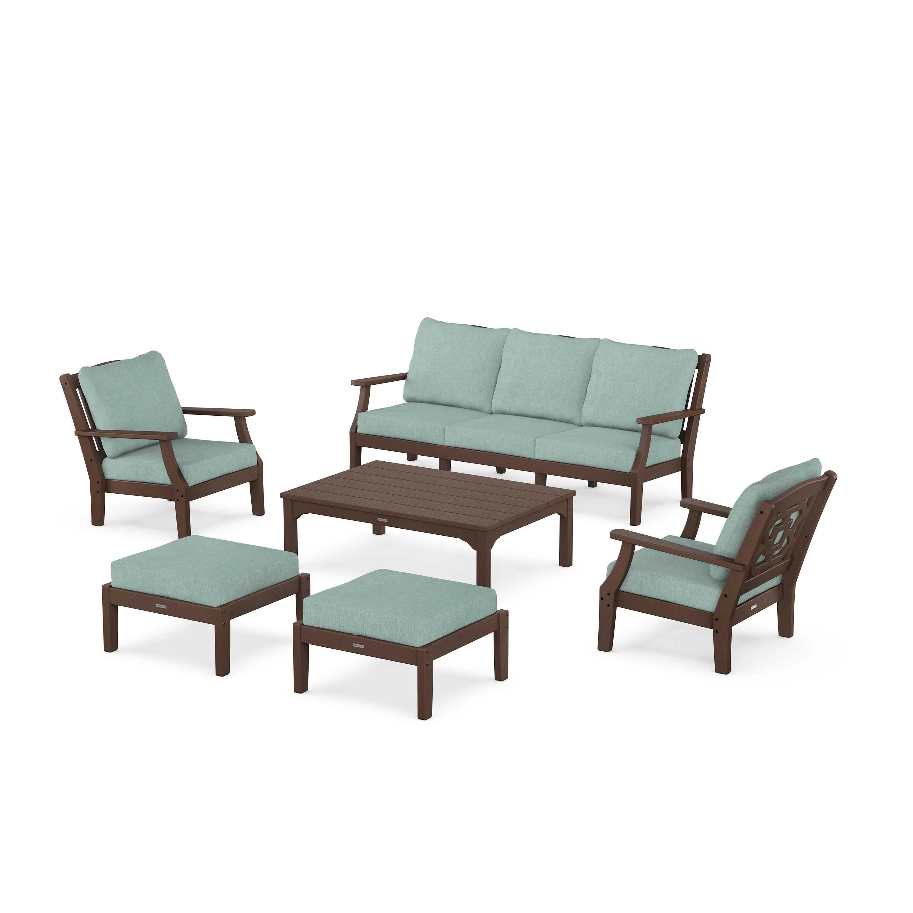 Chinoiserie 6-Piece Lounge Sofa Set - Image 66