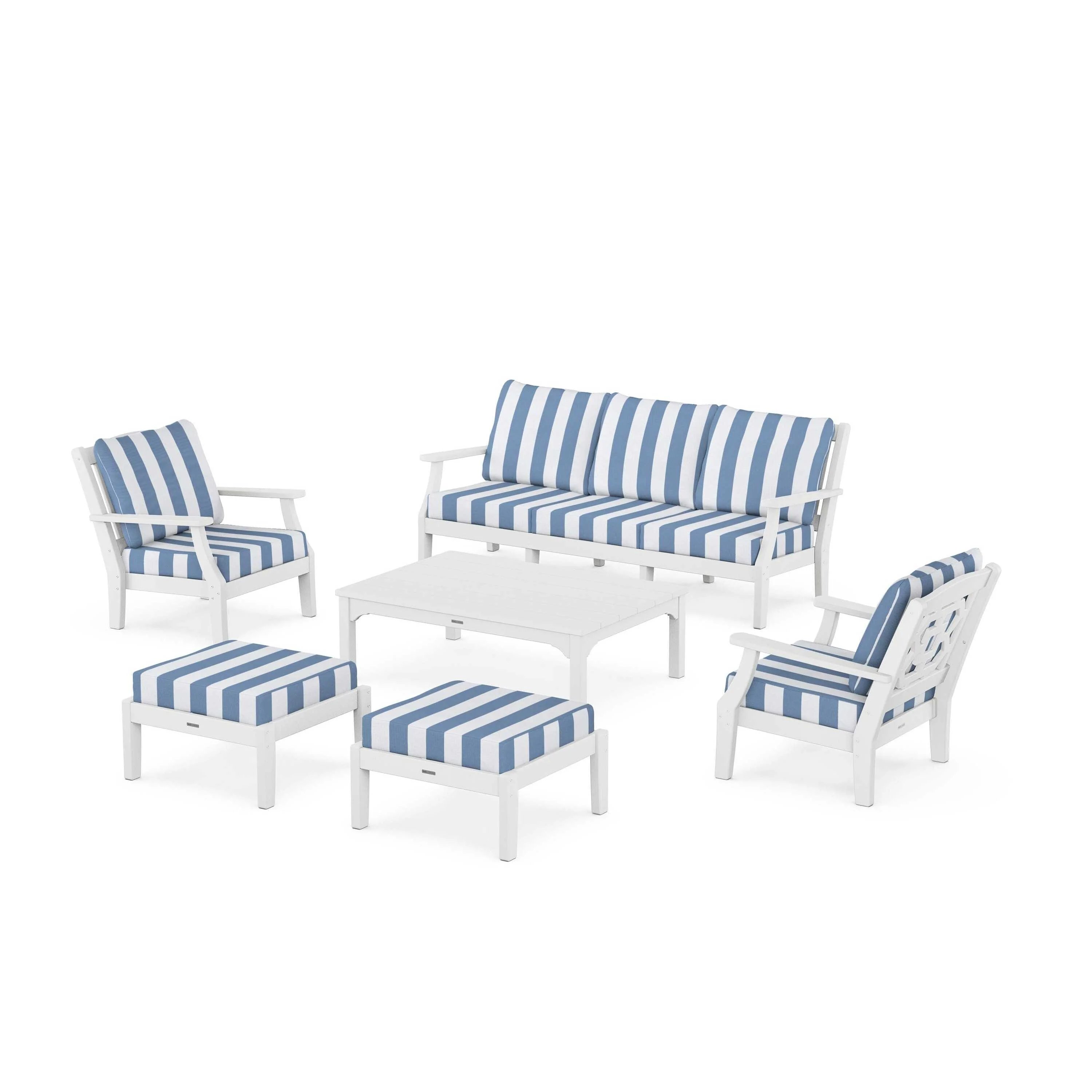 Chinoiserie 6-Piece Lounge Sofa Set - Image 81
