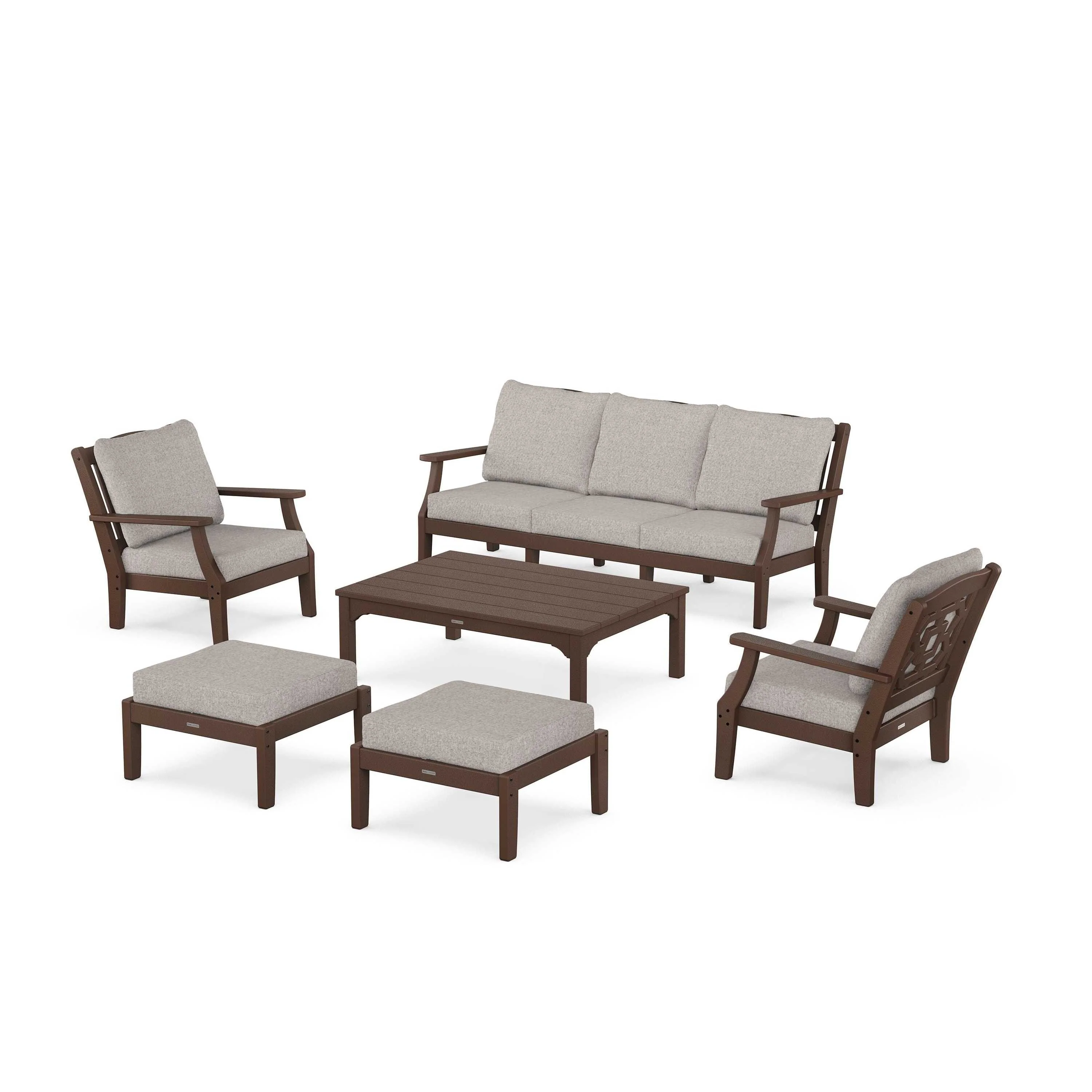 Chinoiserie 6-Piece Lounge Sofa Set - Image 84