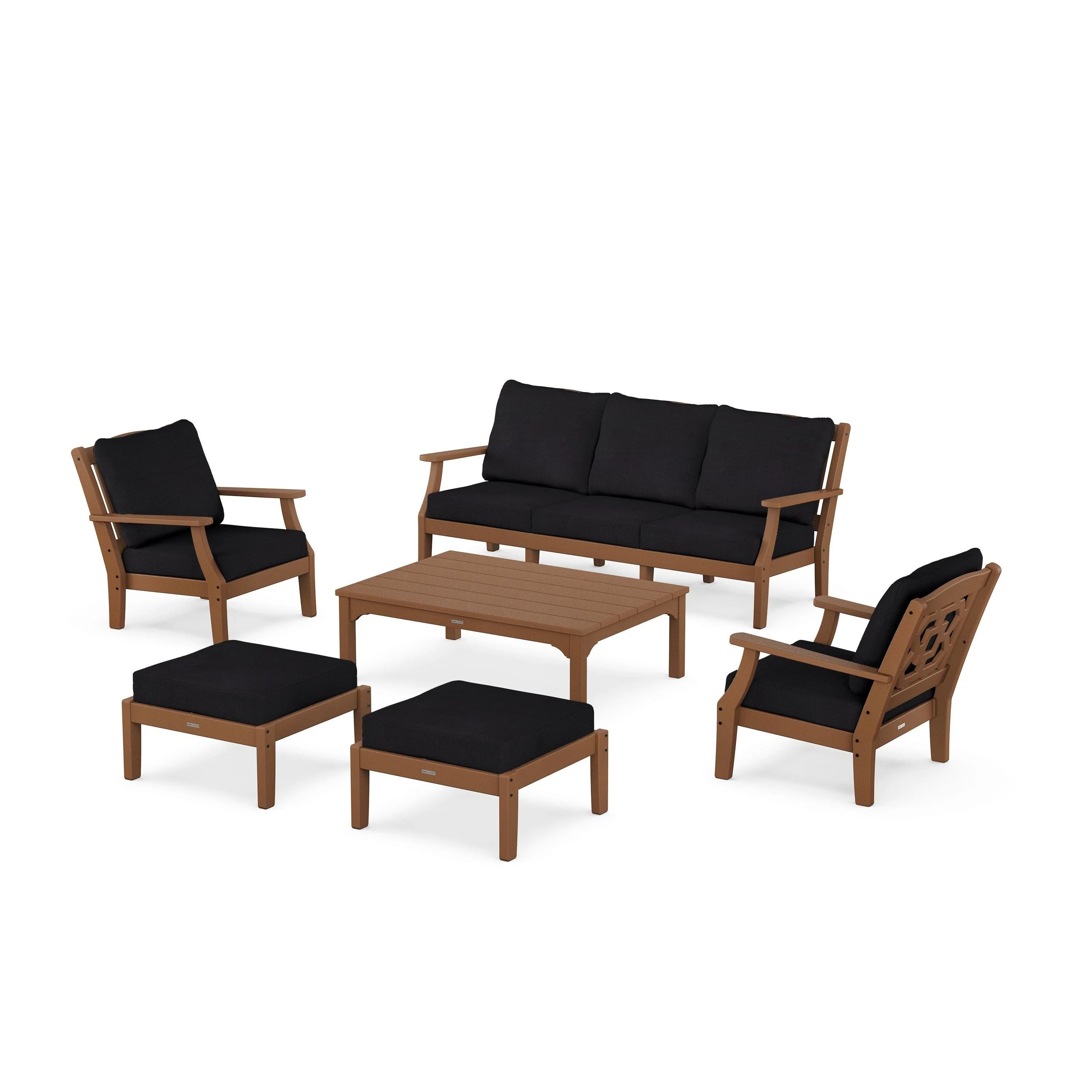 Chinoiserie 6-Piece Lounge Sofa Set - Image 90
