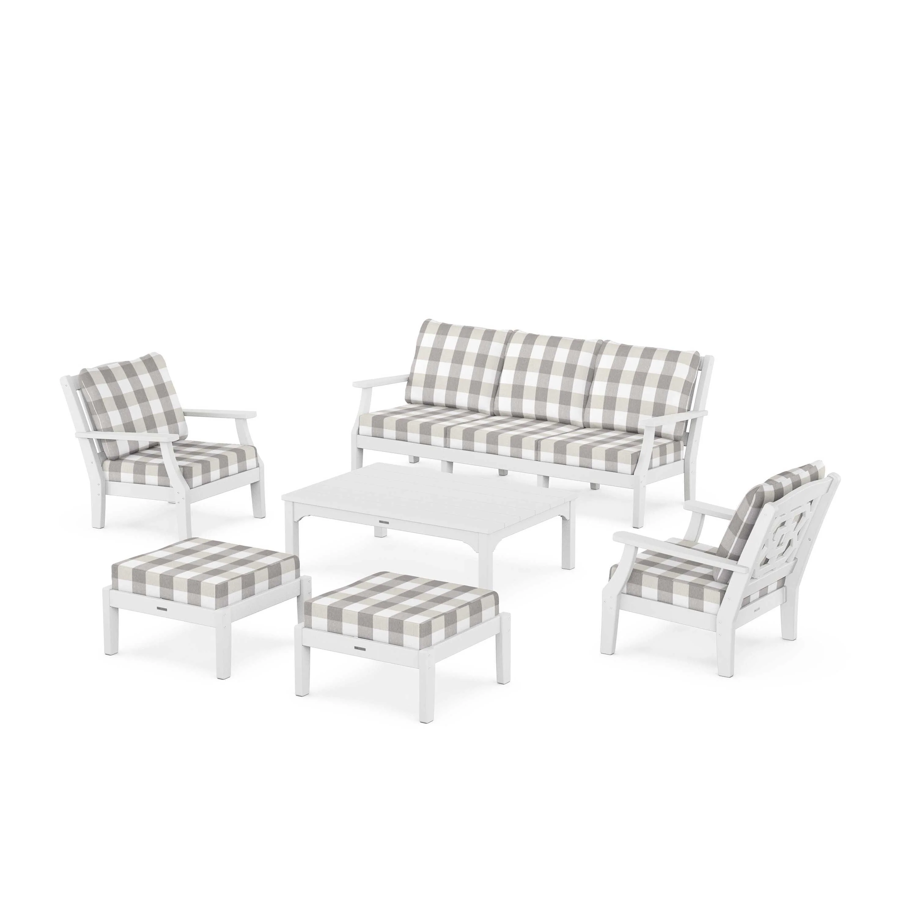 Chinoiserie 6-Piece Lounge Sofa Set - Image 91