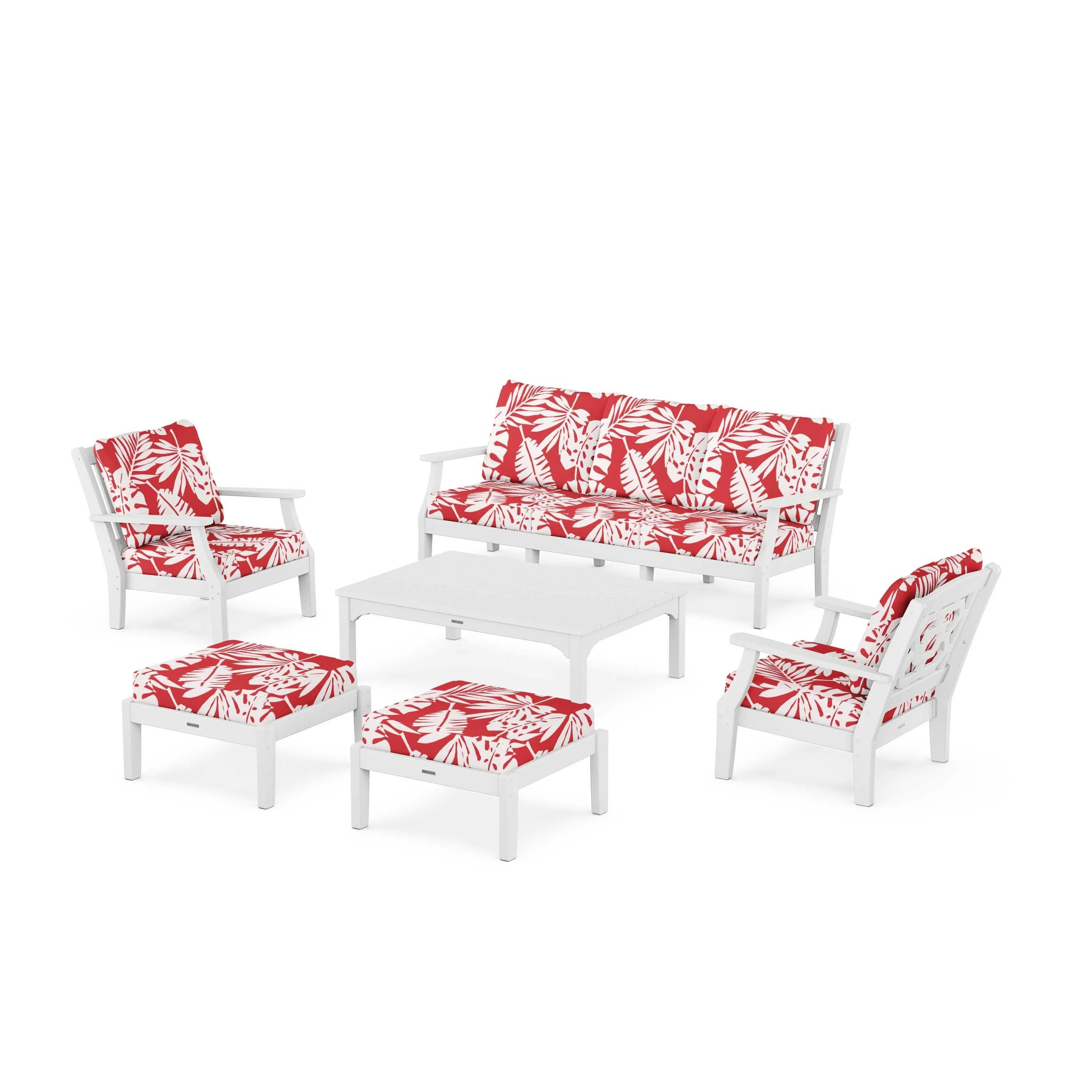 Chinoiserie 6-Piece Lounge Sofa Set - Image 94