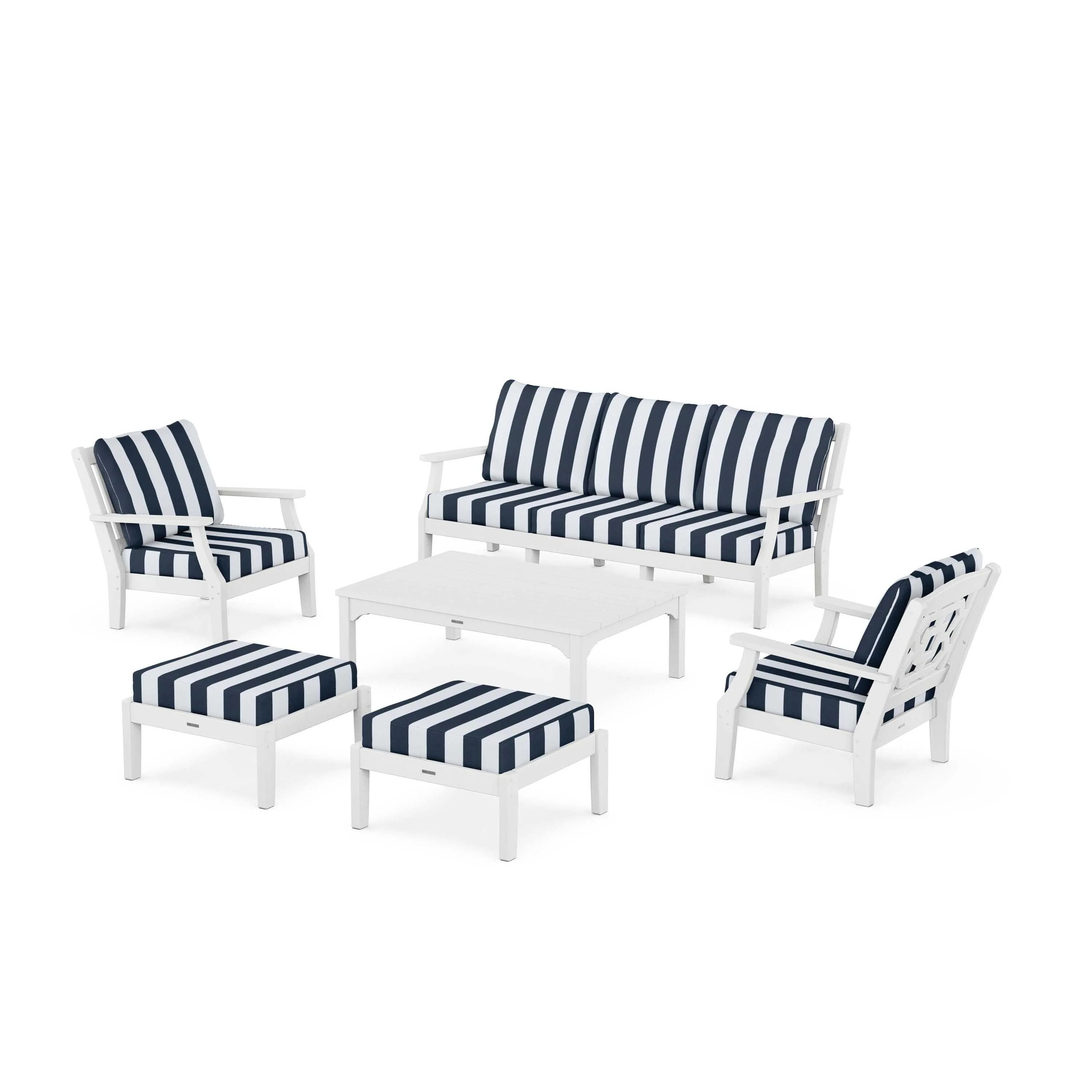 Chinoiserie 6-Piece Lounge Sofa Set - Image 95