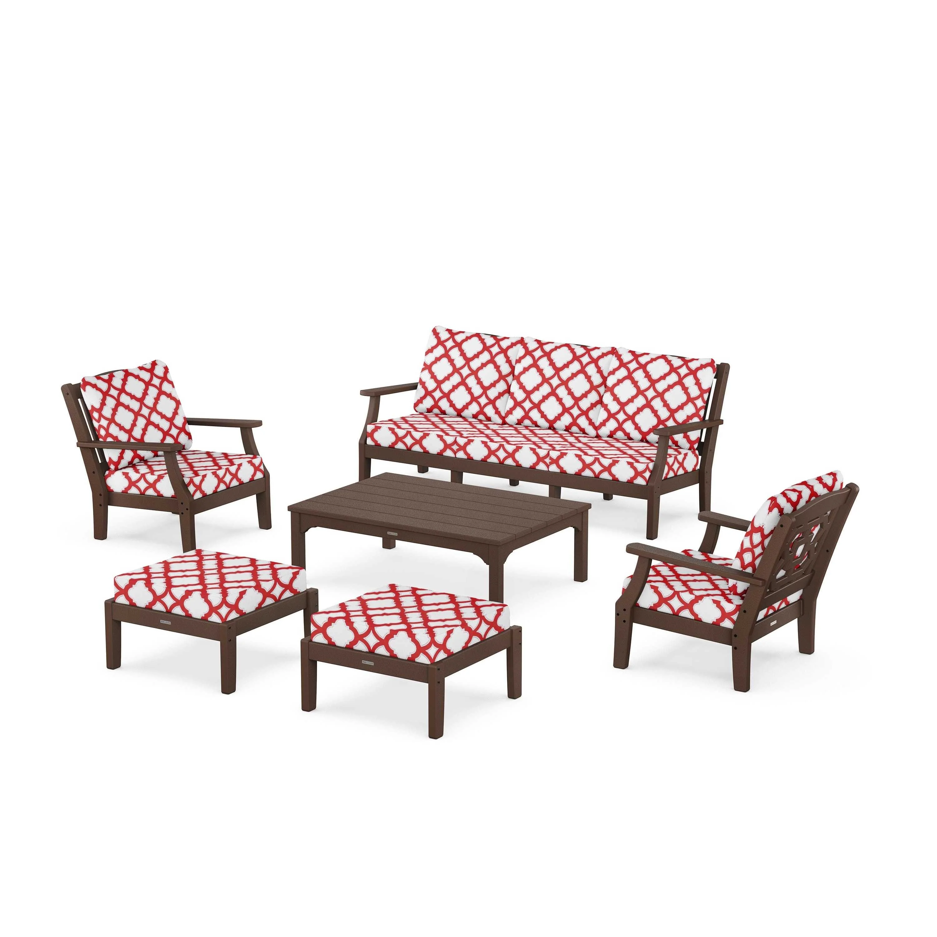 Chinoiserie 6-Piece Lounge Sofa Set - Image 97