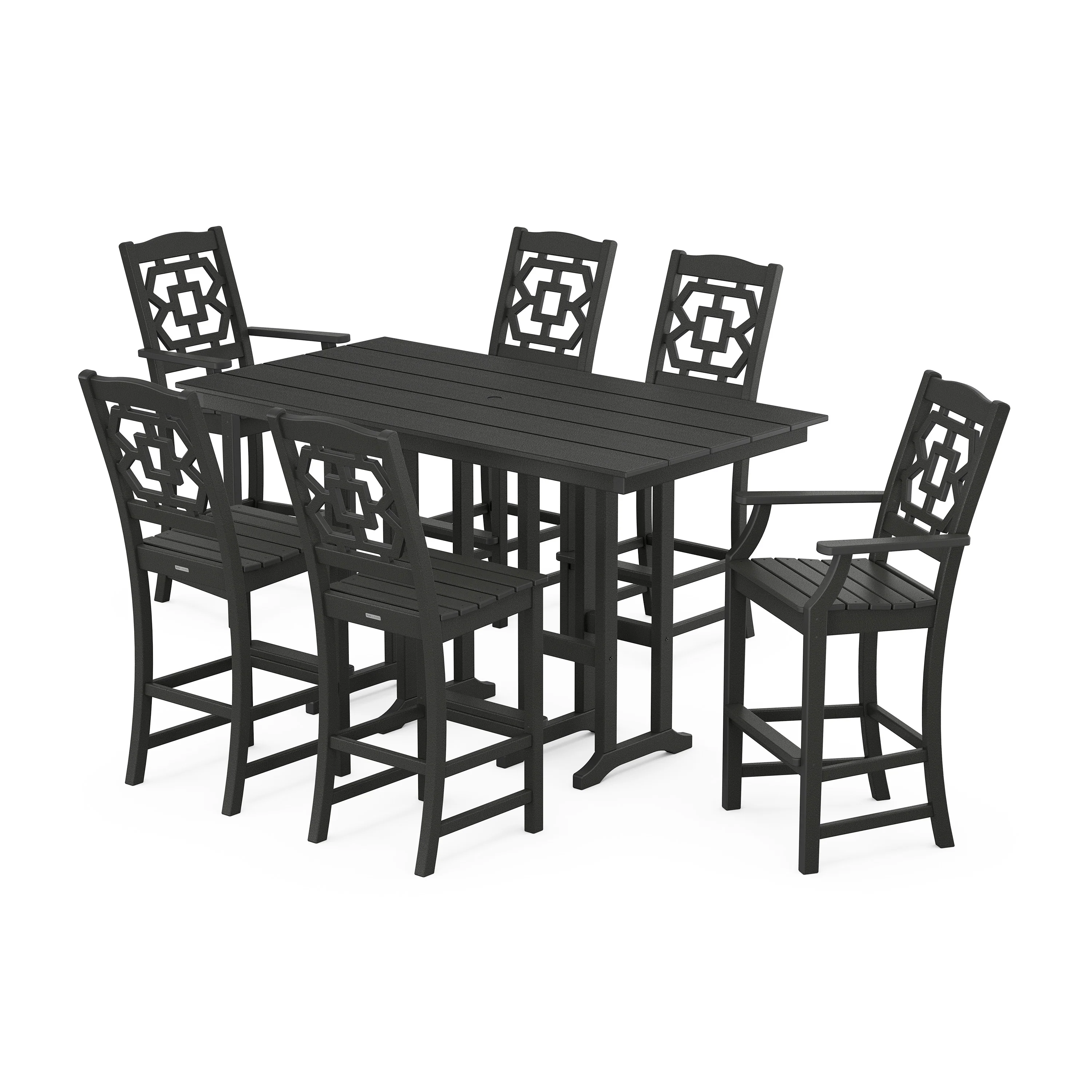 Chinoiserie 7-Piece Farmhouse Bar Set - Image 10