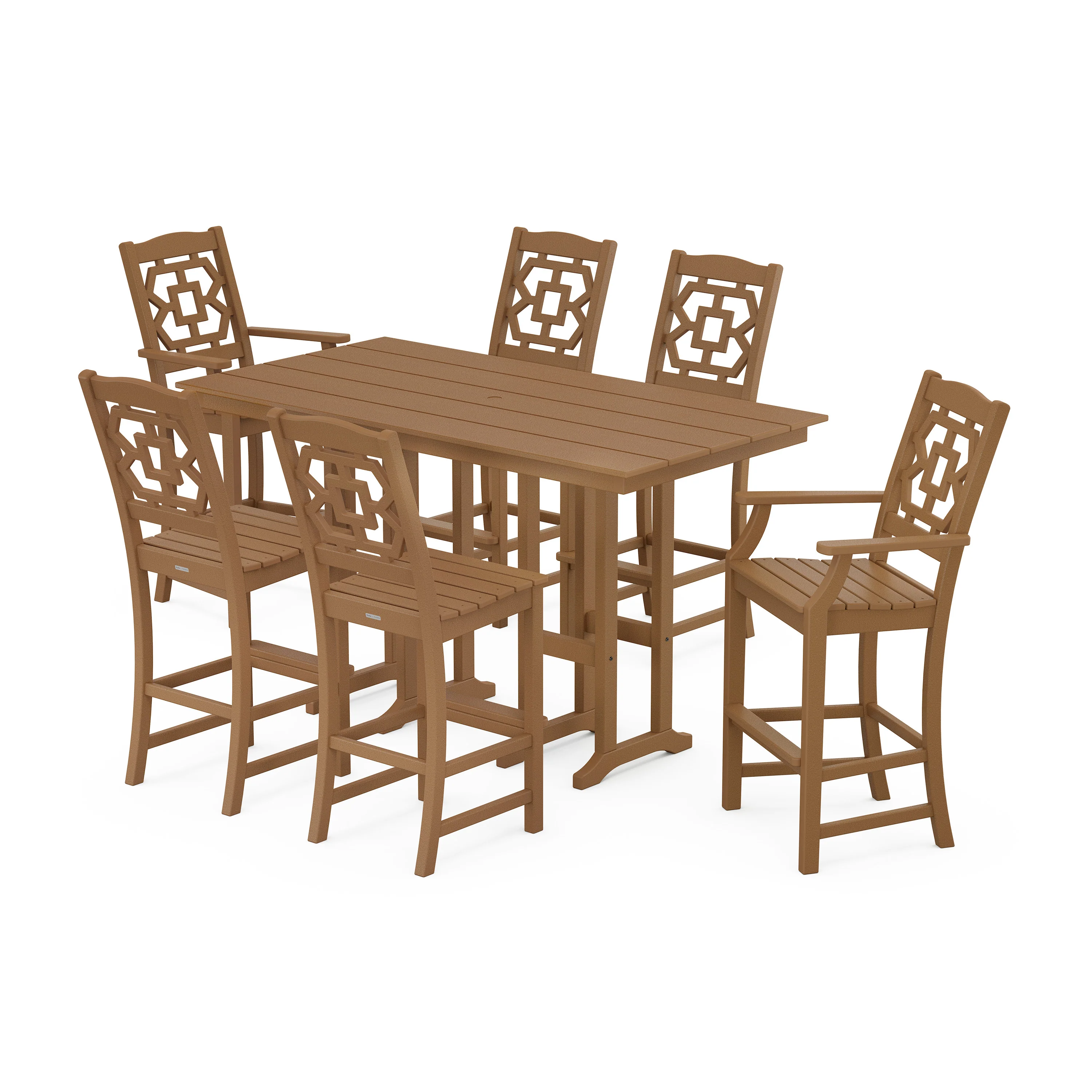 Chinoiserie 7-Piece Farmhouse Bar Set - Image 7