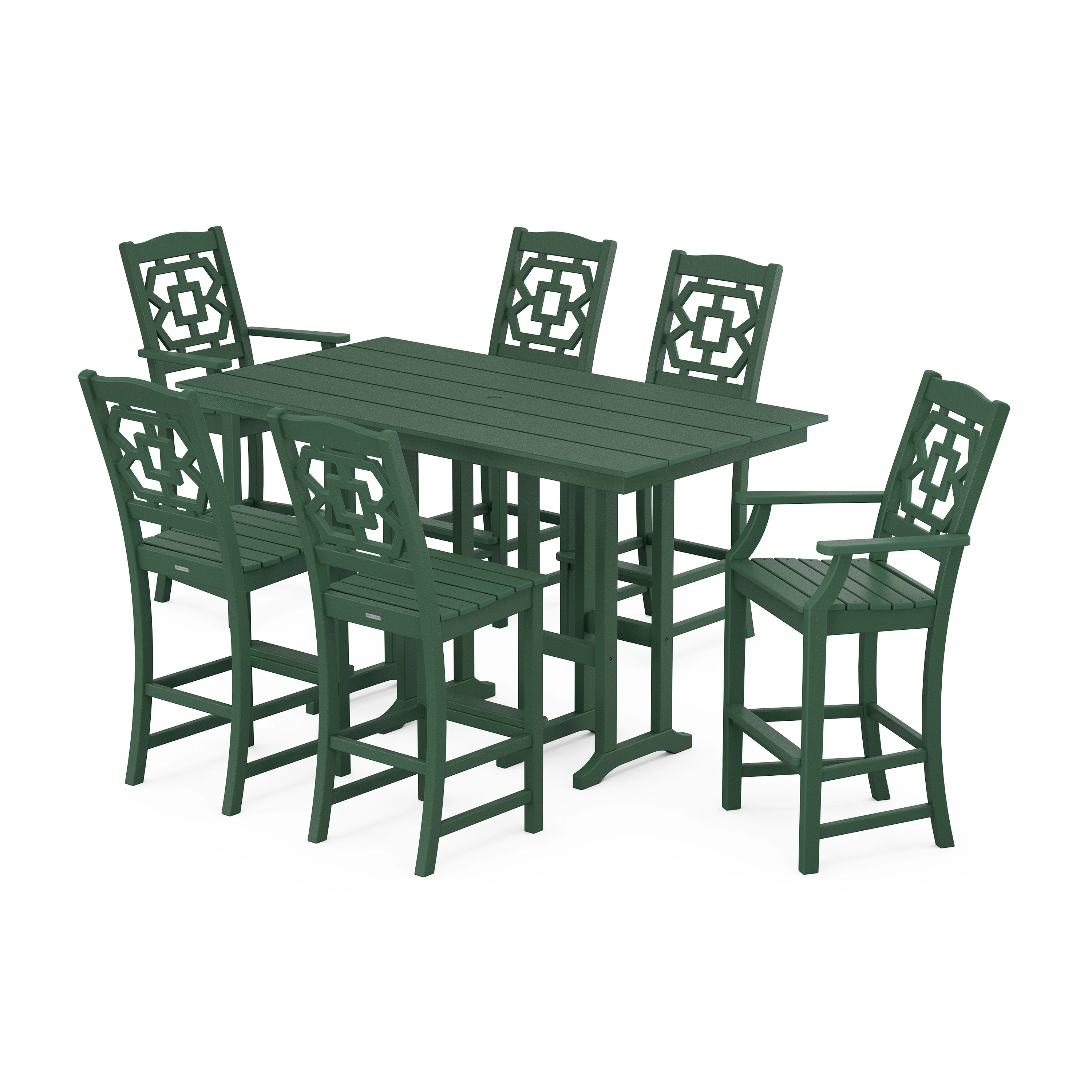 Chinoiserie 7-Piece Farmhouse Bar Set - Image 9