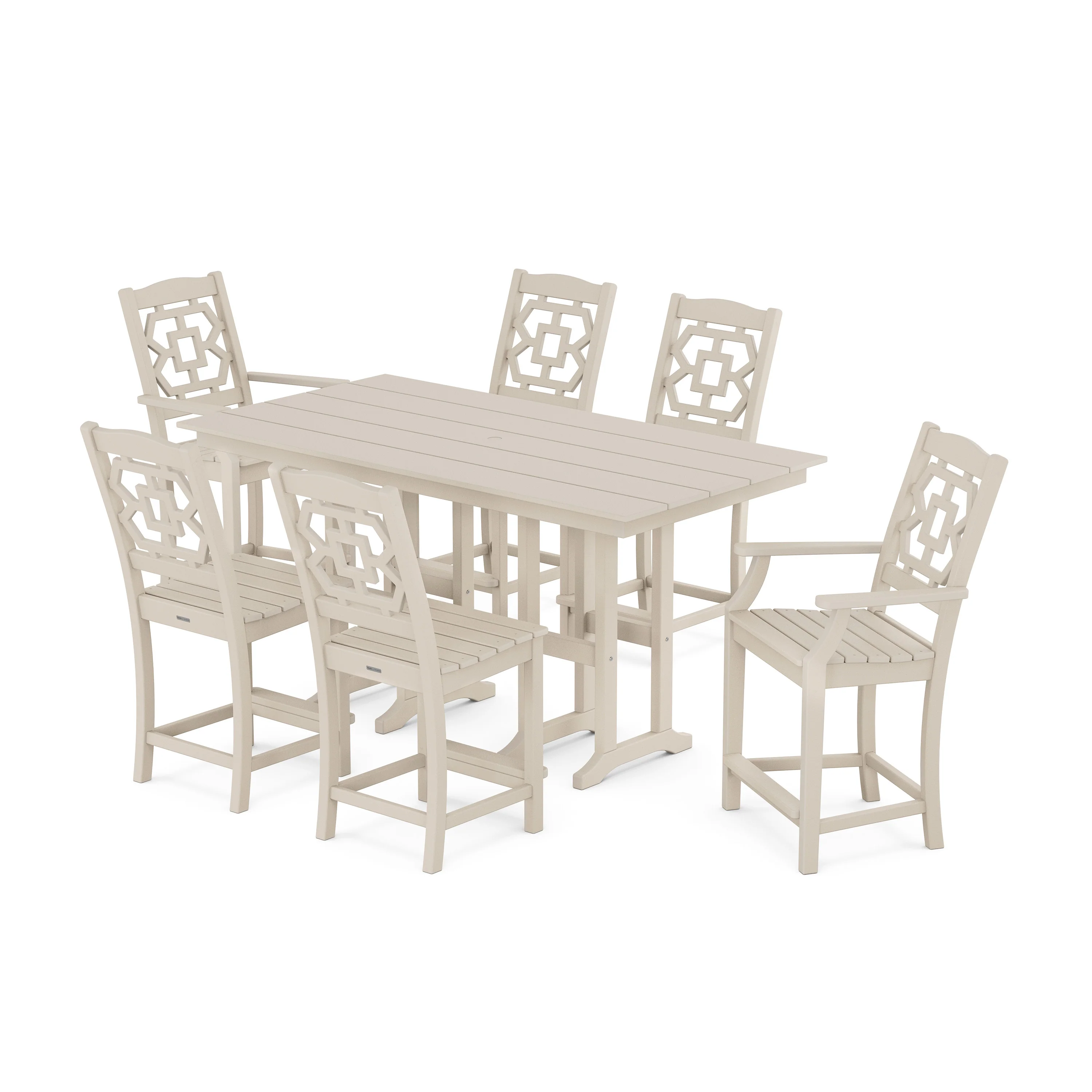 Chinoiserie 7-Piece Farmhouse Counter Set - Image 5