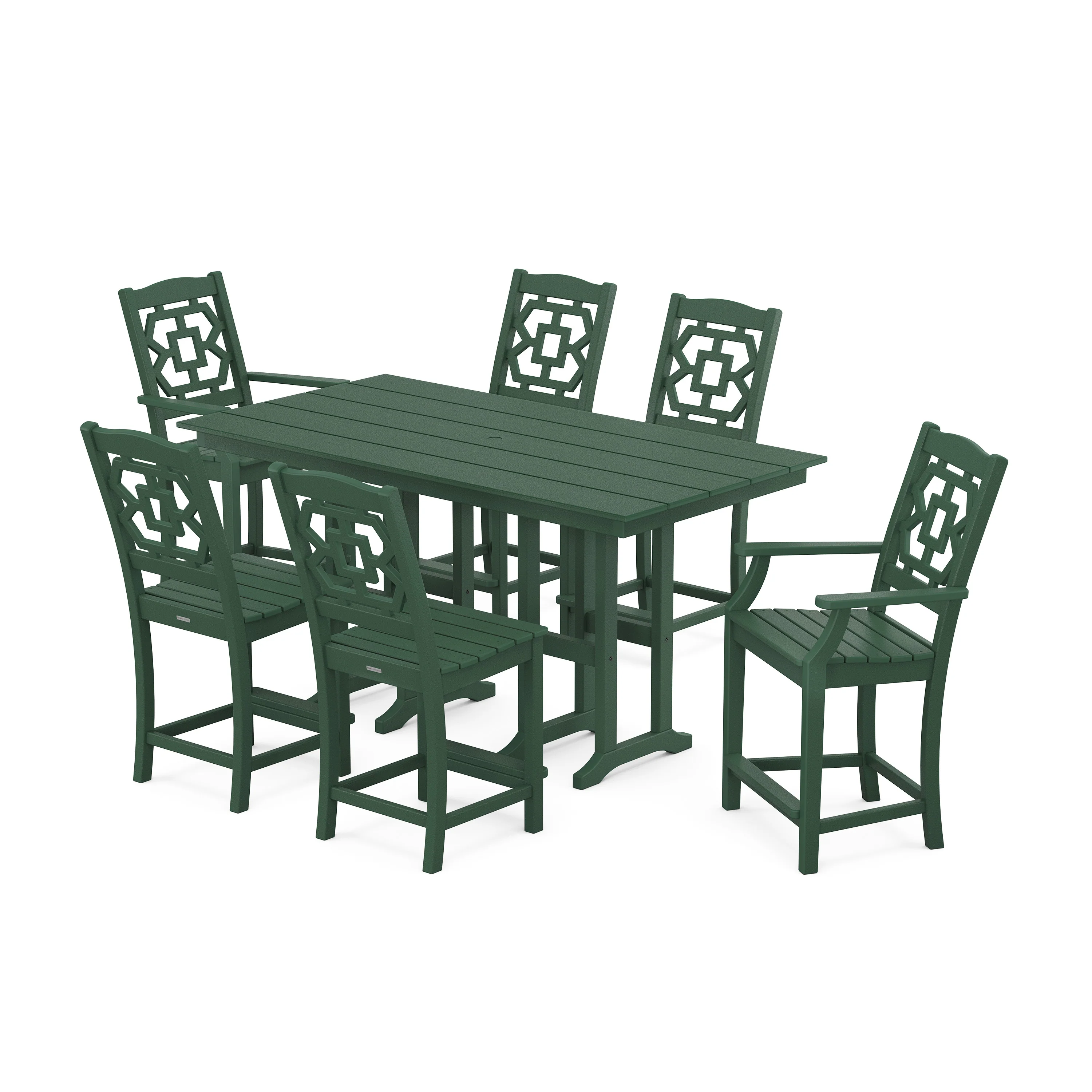 Chinoiserie 7-Piece Farmhouse Counter Set - Image 6