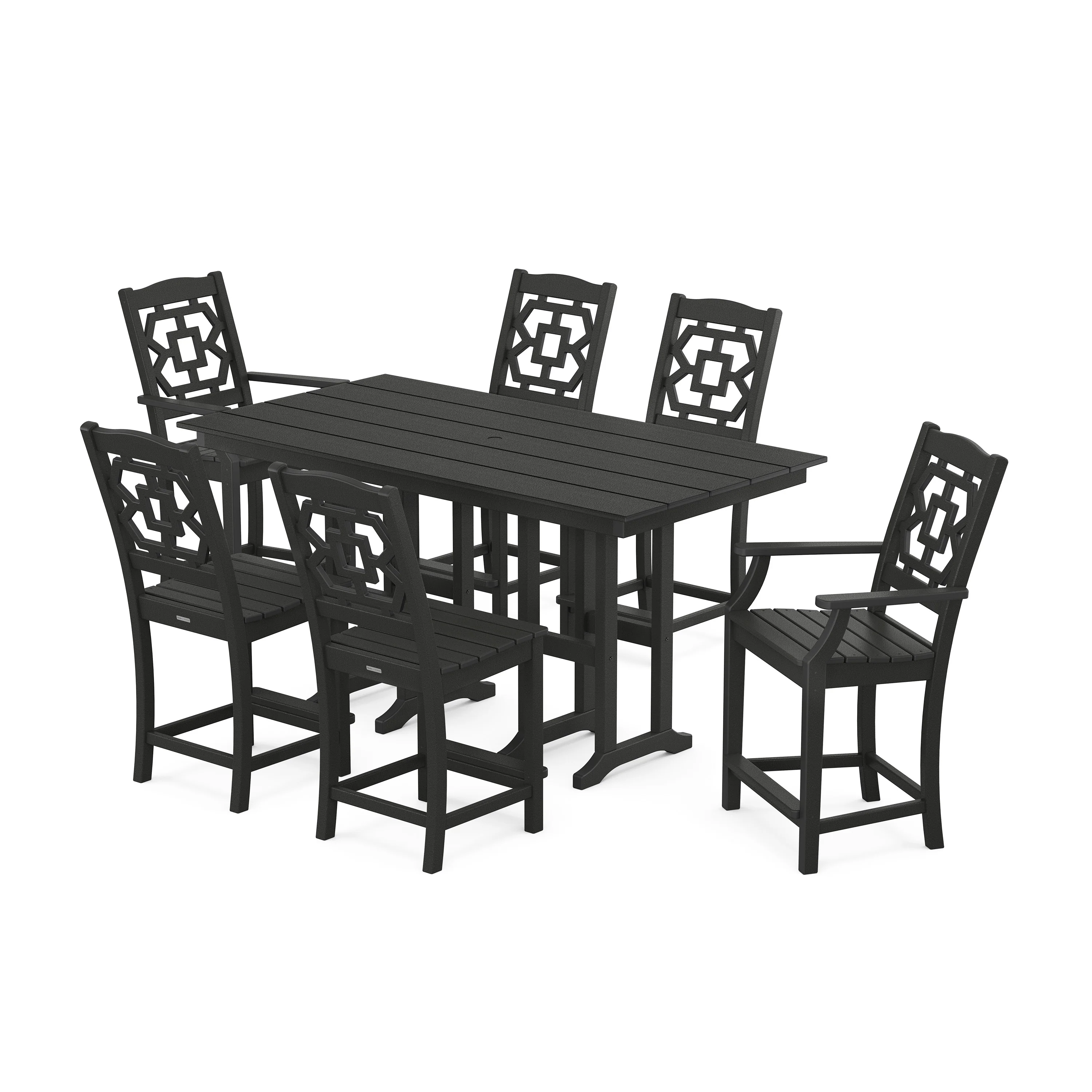 Chinoiserie 7-Piece Farmhouse Counter Set - Image 7