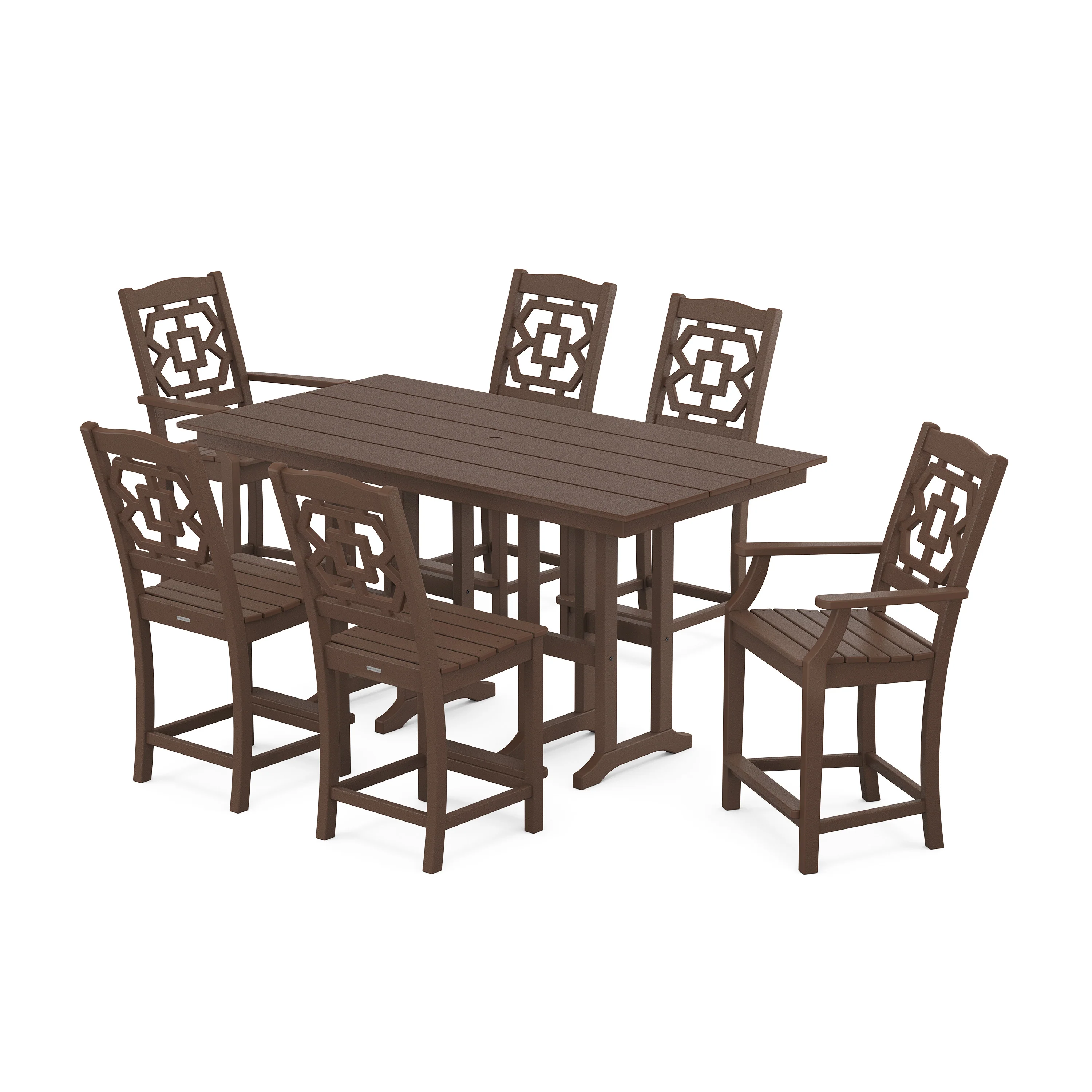 Chinoiserie 7-Piece Farmhouse Counter Set - Image 9