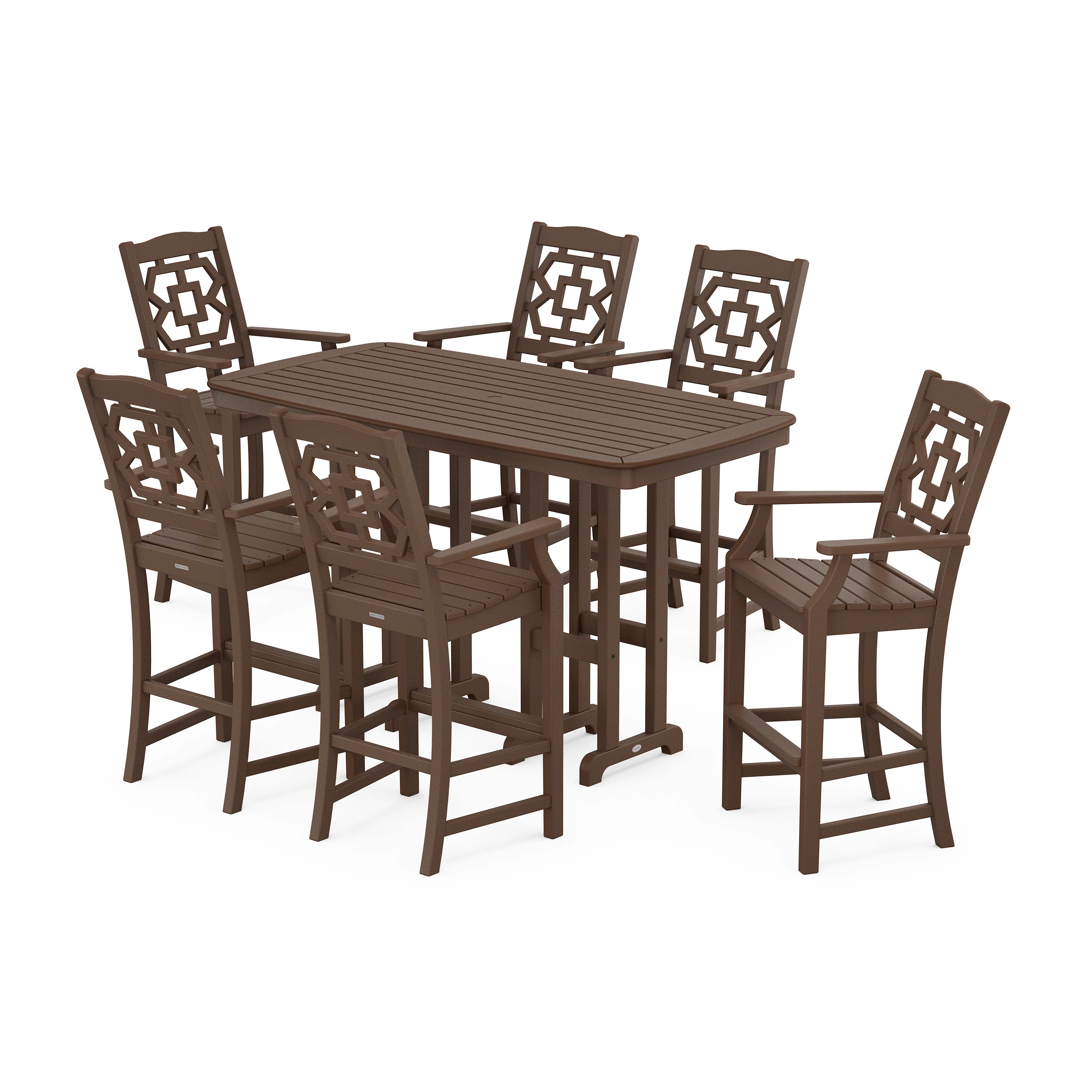 Chinoiserie Arm Chair 7-Piece Bar Set - Image 7