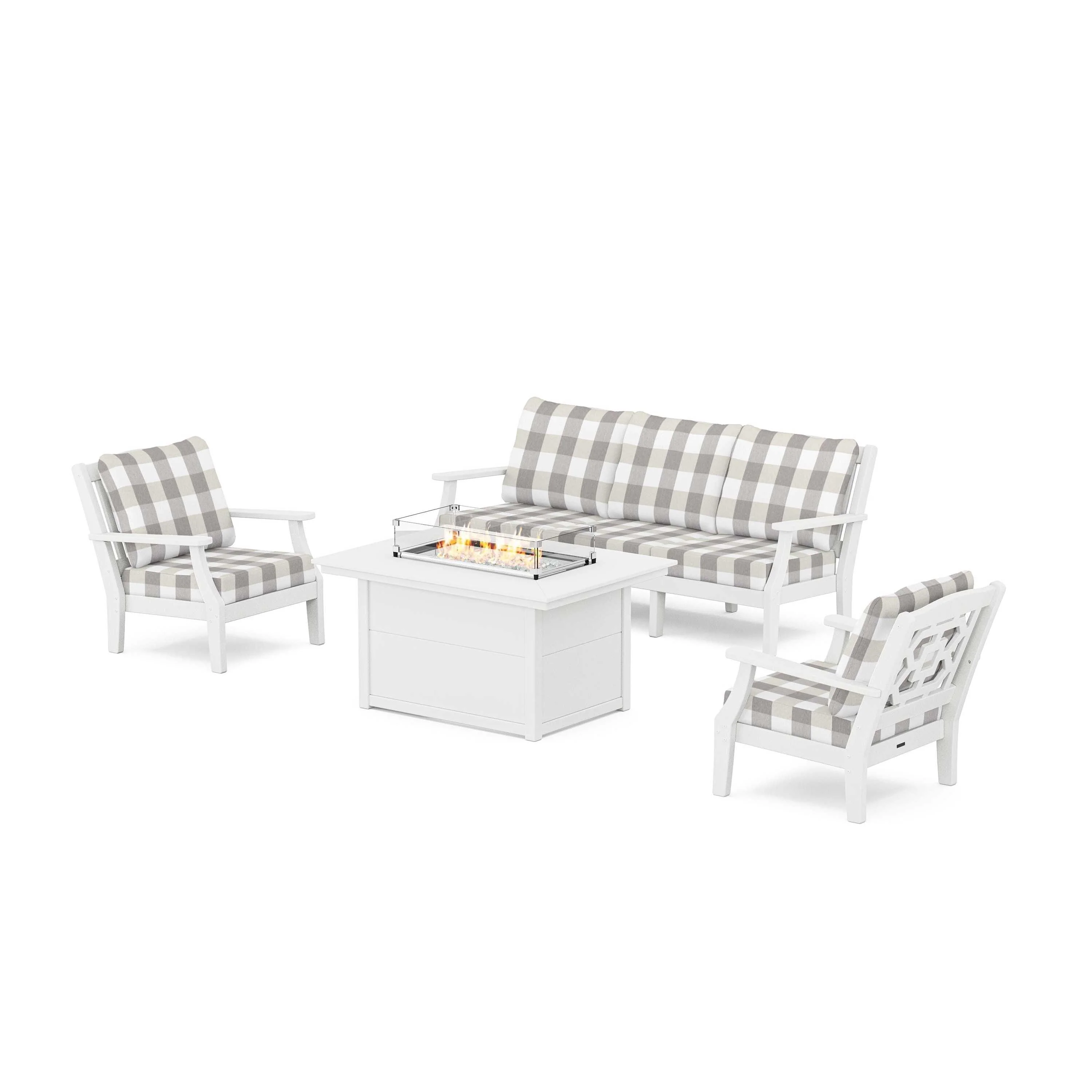 Chinoiserie Deep Seating Fire Pit Table Set - Image 106