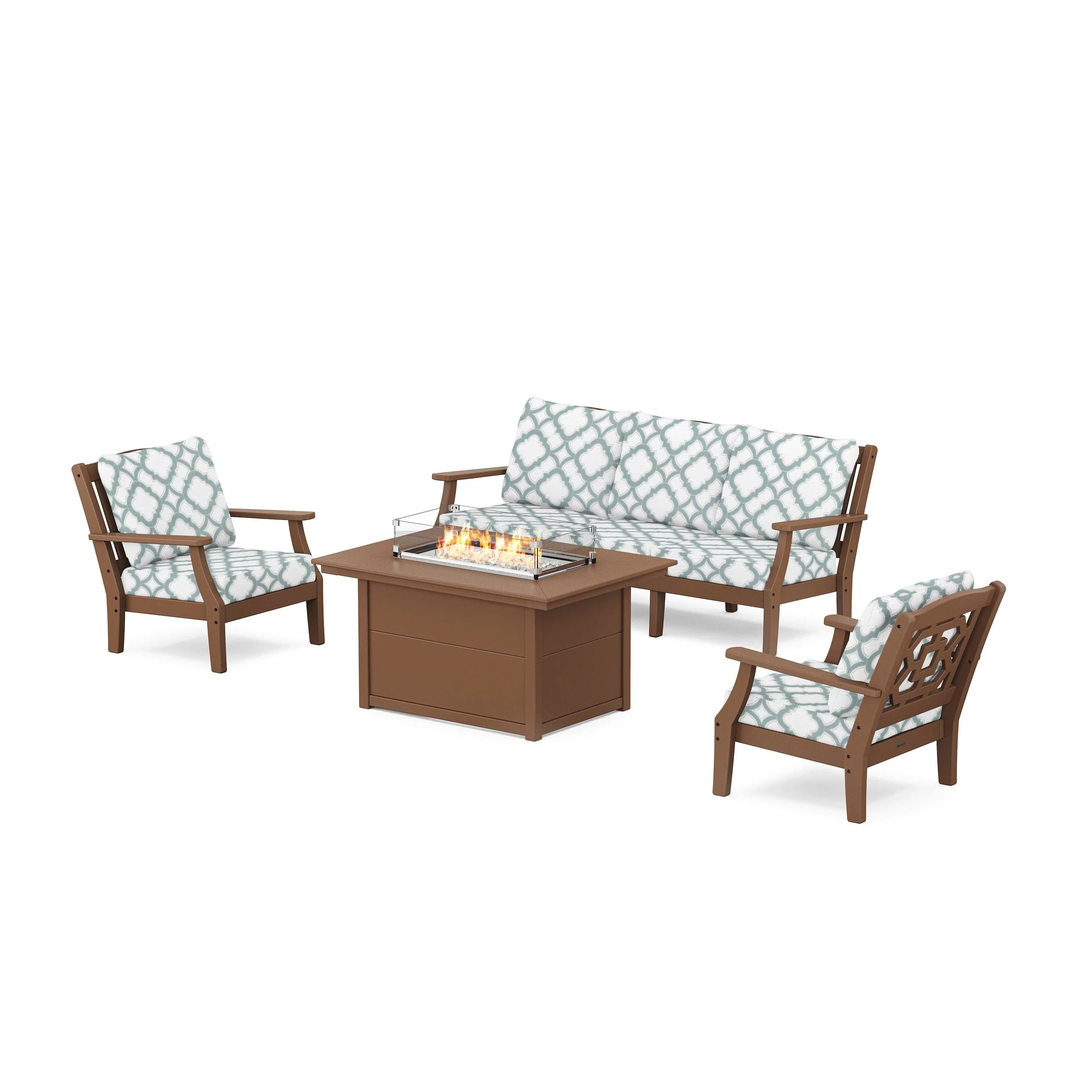 Chinoiserie Deep Seating Fire Pit Table Set - Image 153