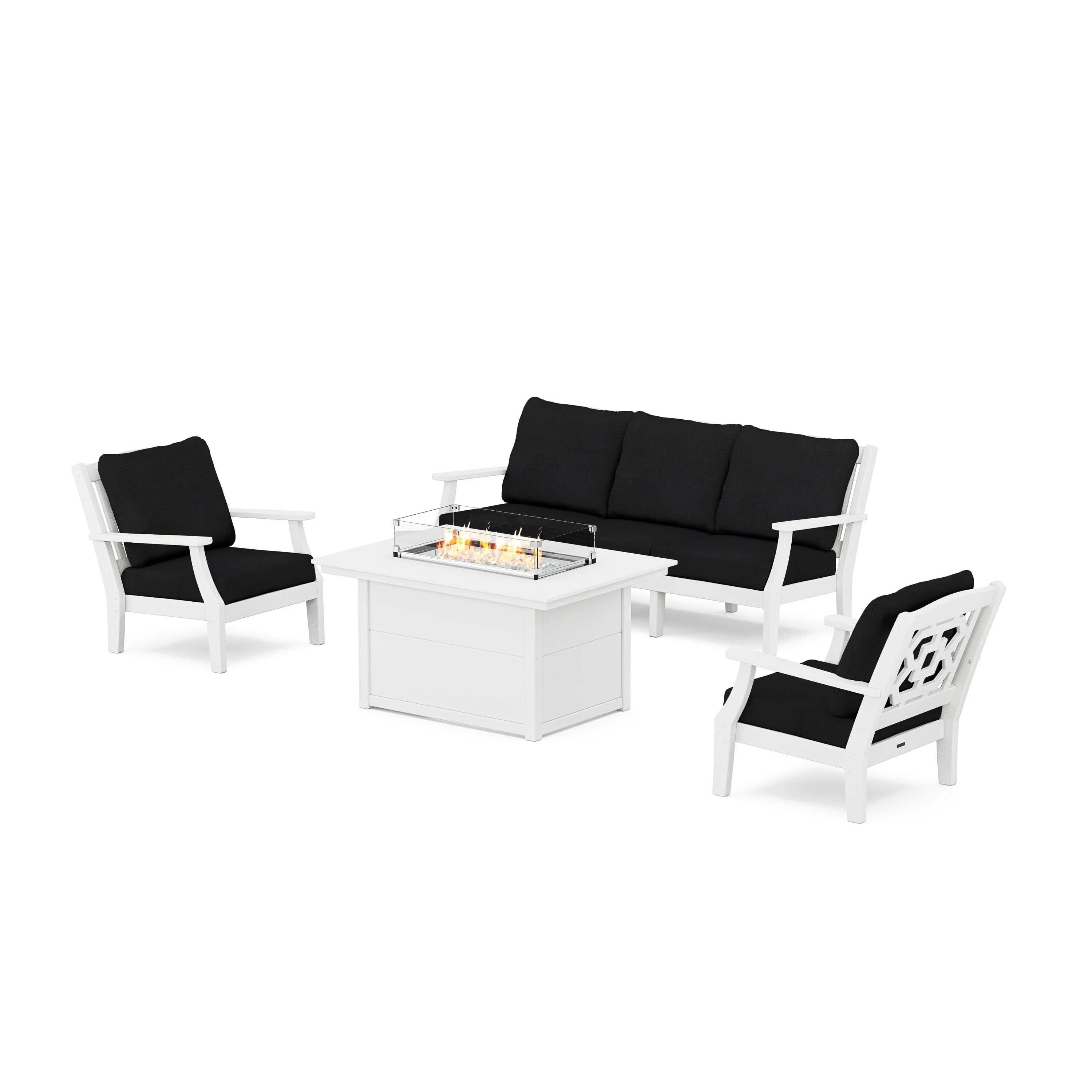 Chinoiserie Deep Seating Fire Pit Table Set - Image 156