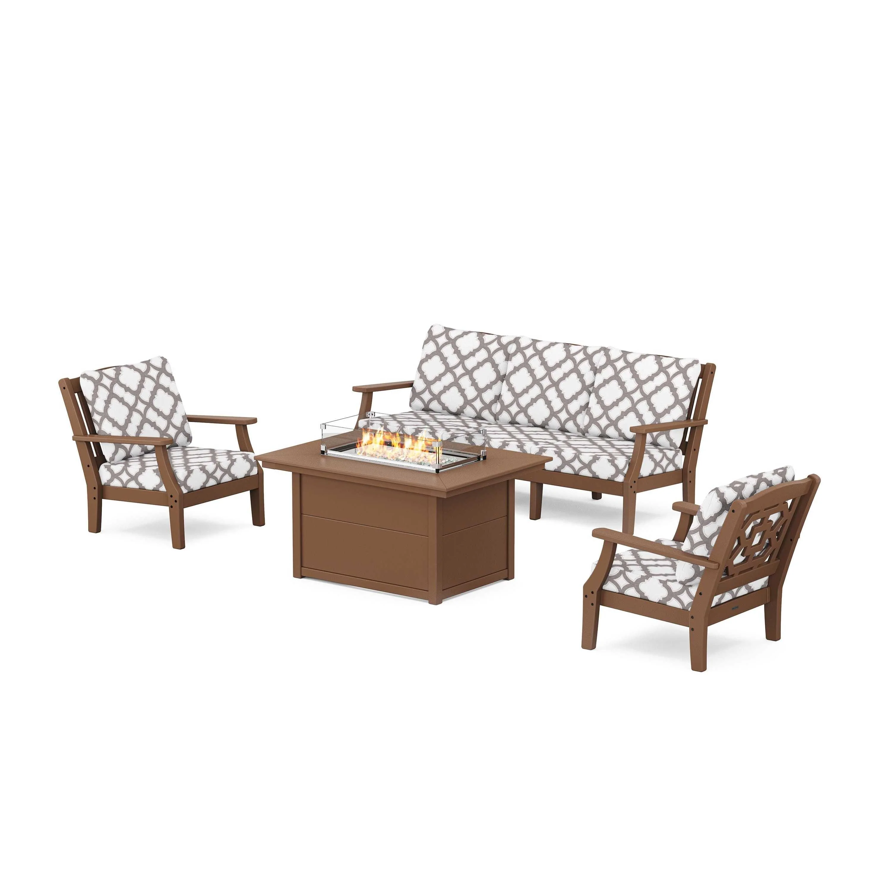 Chinoiserie Deep Seating Fire Pit Table Set - Image 163