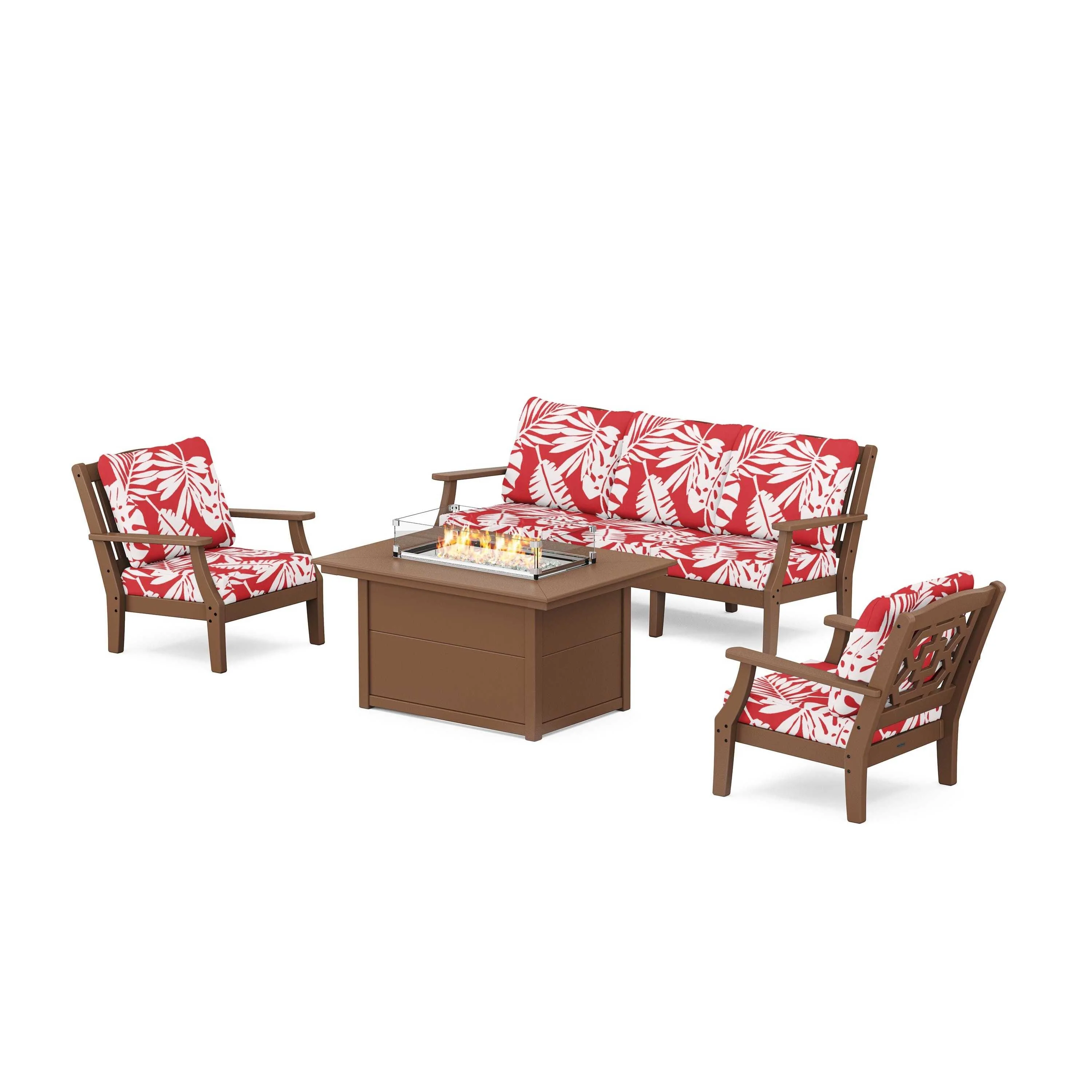 Chinoiserie Deep Seating Fire Pit Table Set - Image 168