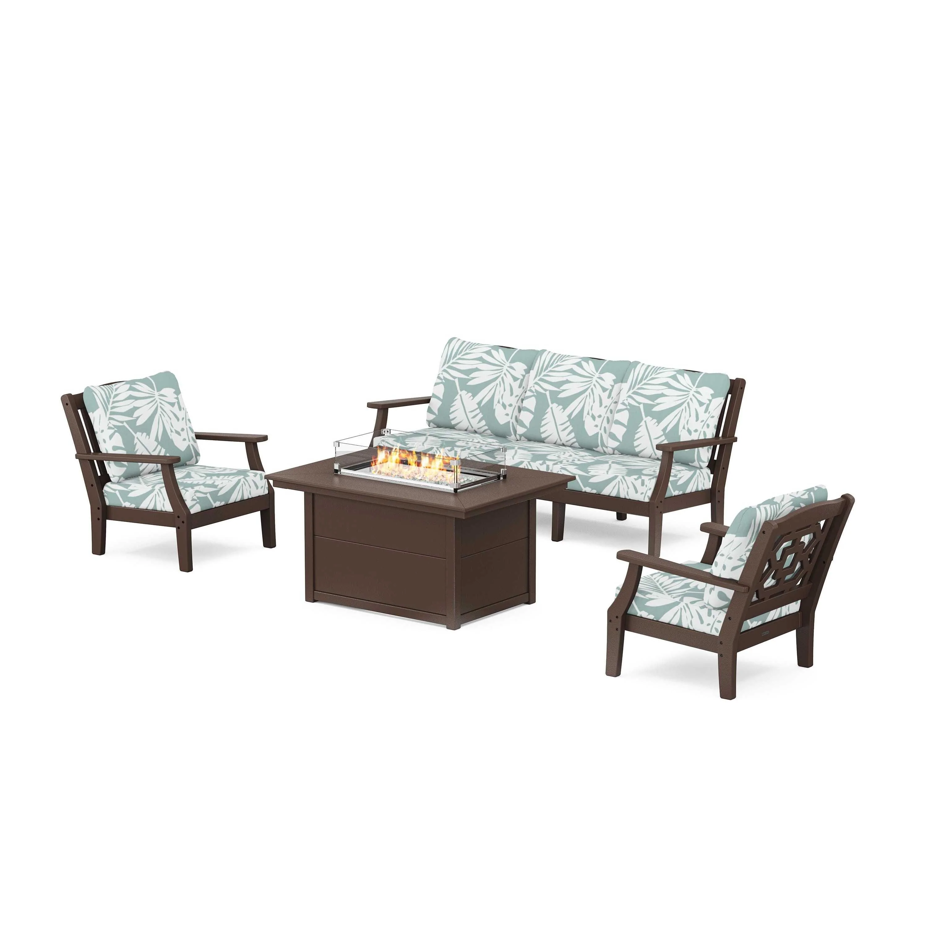Chinoiserie Deep Seating Fire Pit Table Set - Image 51