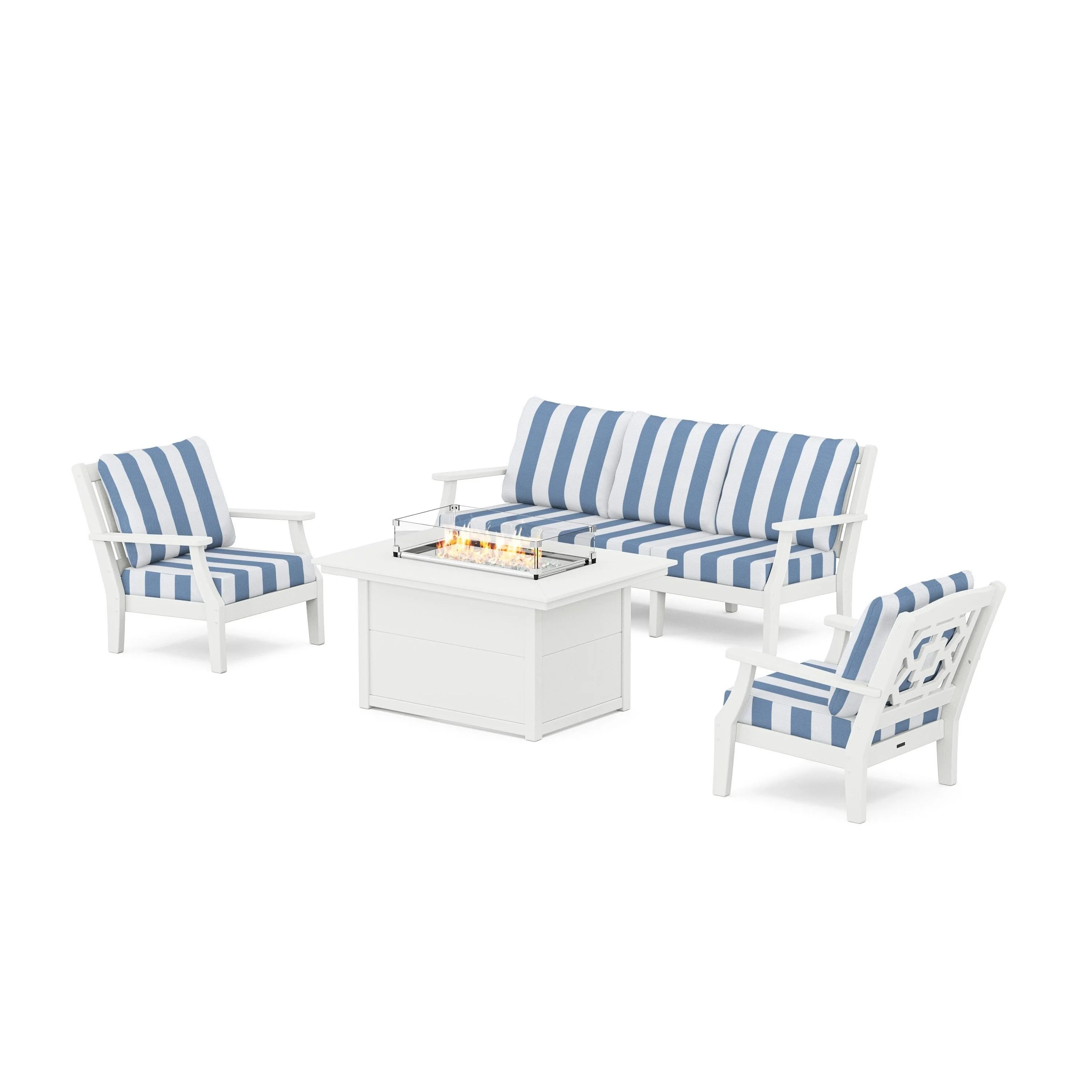 Chinoiserie Deep Seating Fire Pit Table Set - Image 81