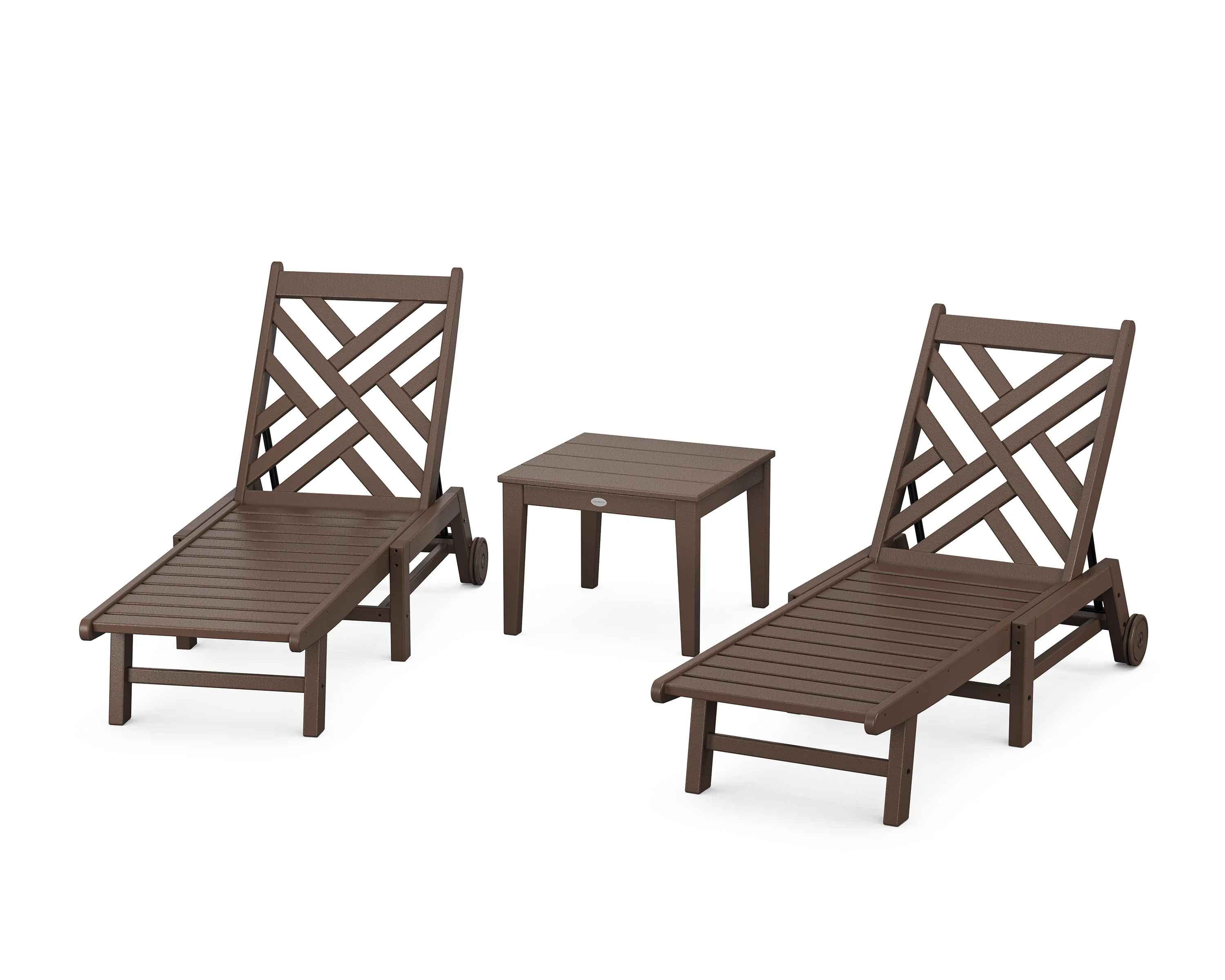Chippendale 3-Piece Chaise Set with Wheels - Image 5