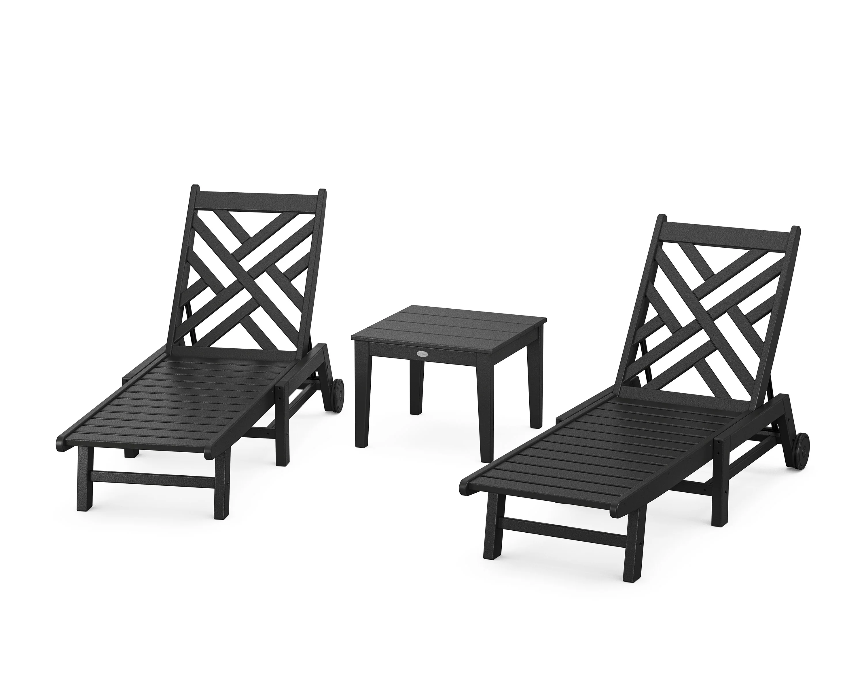 Chippendale 3-Piece Chaise Set with Wheels - Image 7
