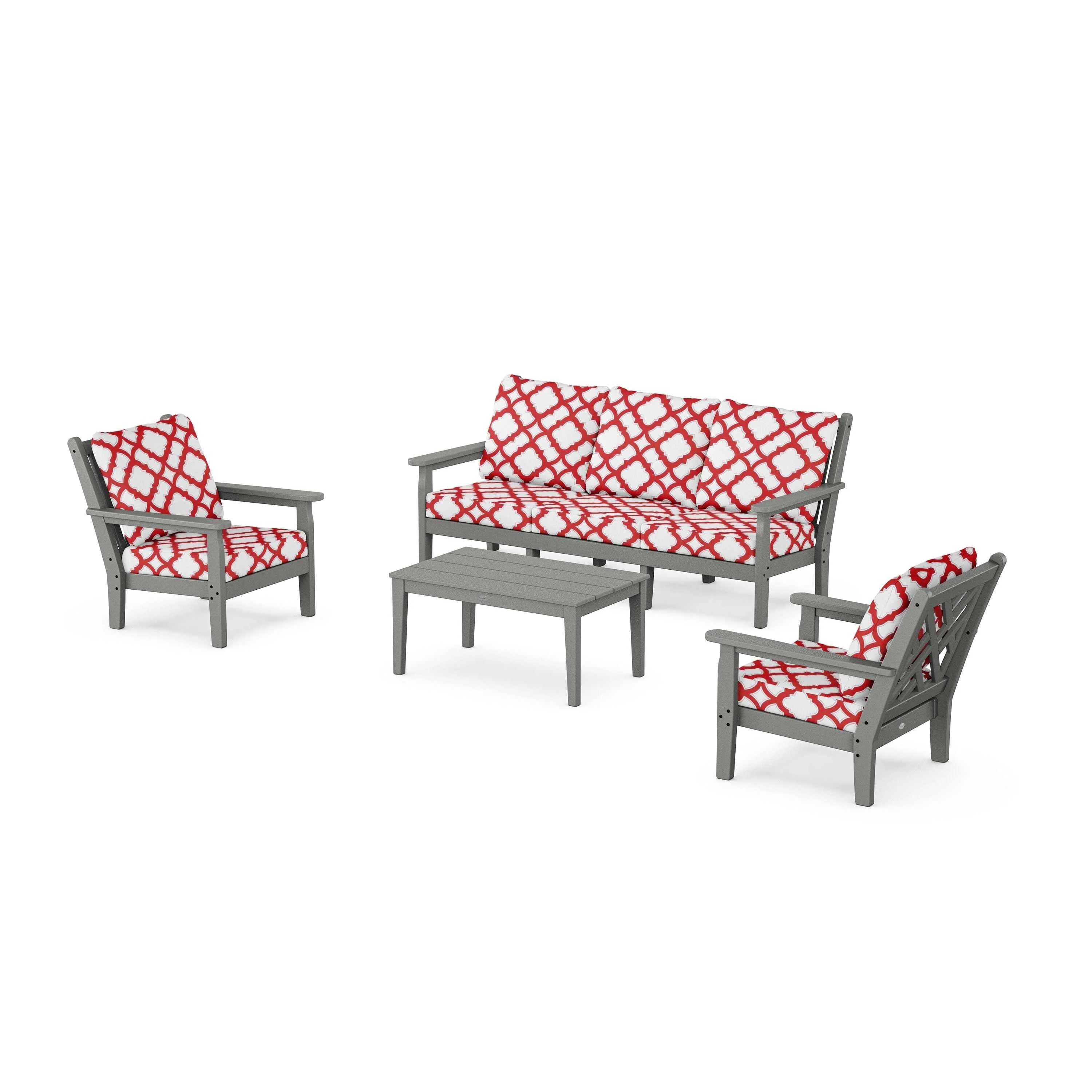 Chippendale 4-Piece Deep Seating Set with Sofa - Image 10