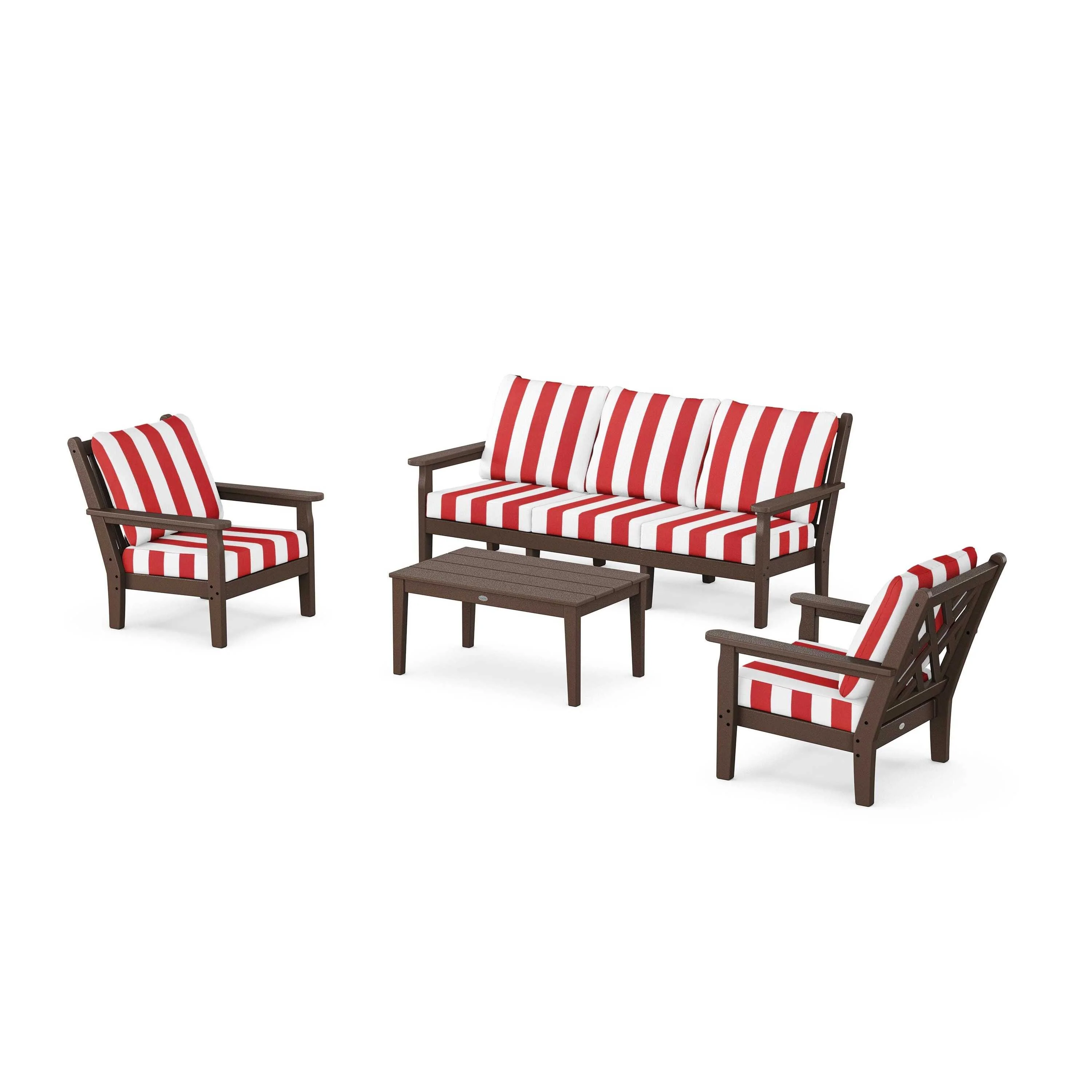 Chippendale 4-Piece Deep Seating Set with Sofa - Image 102