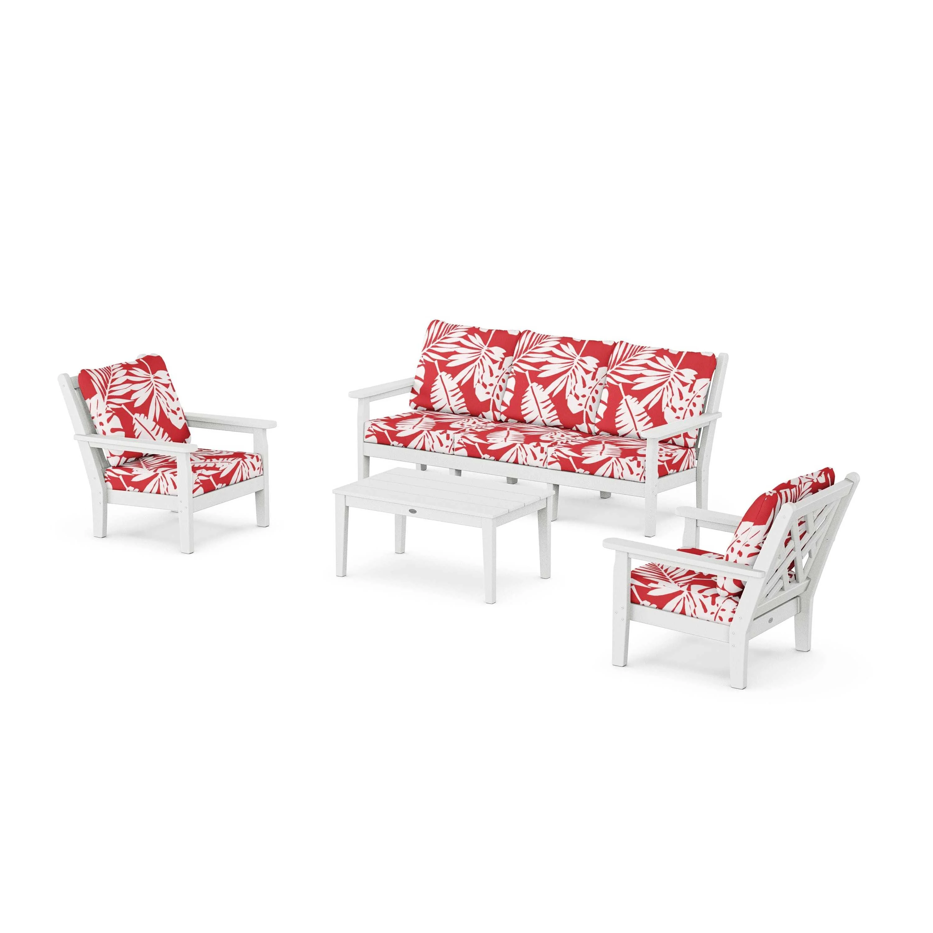 Chippendale 4-Piece Deep Seating Set with Sofa - Image 11