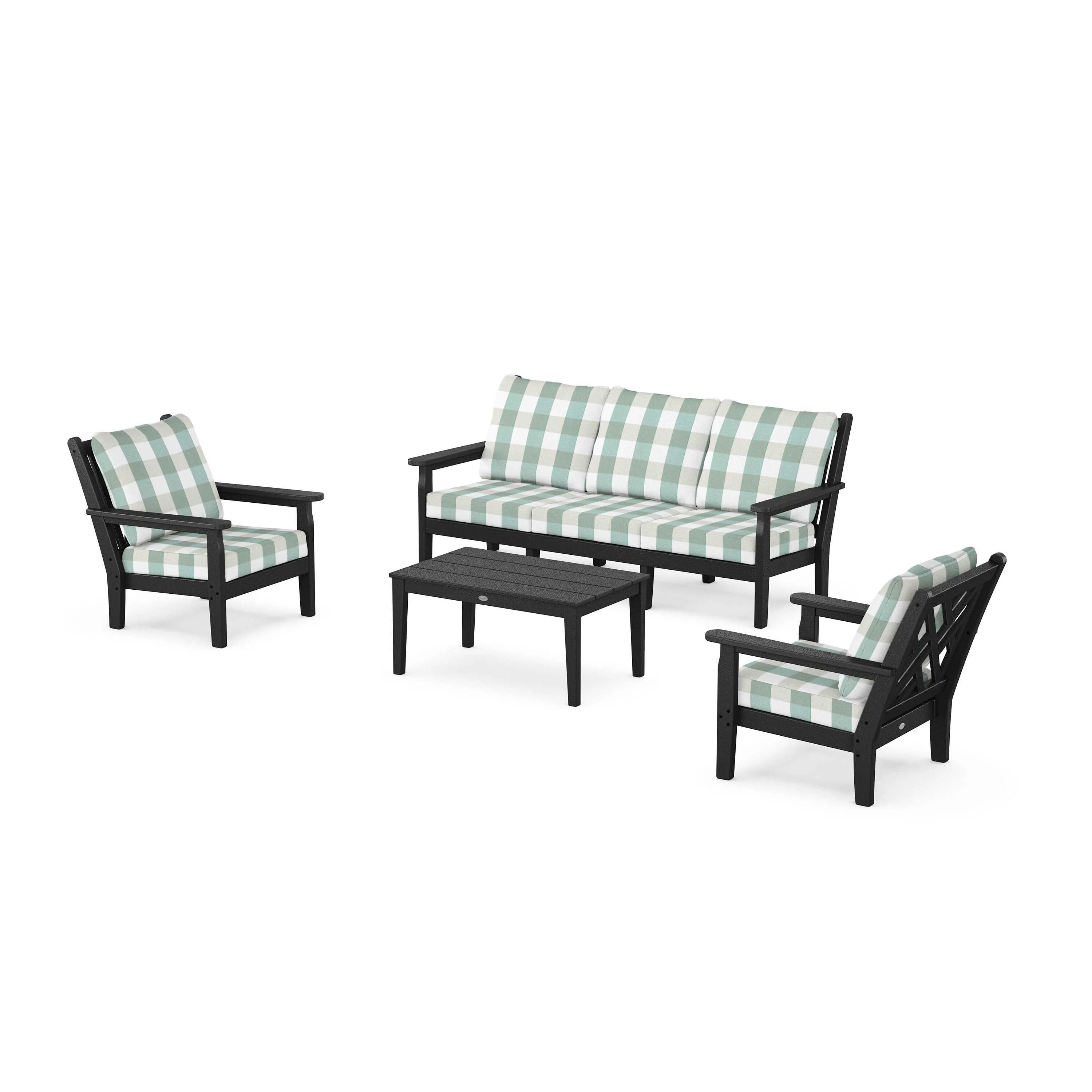 Chippendale 4-Piece Deep Seating Set with Sofa - Image 123