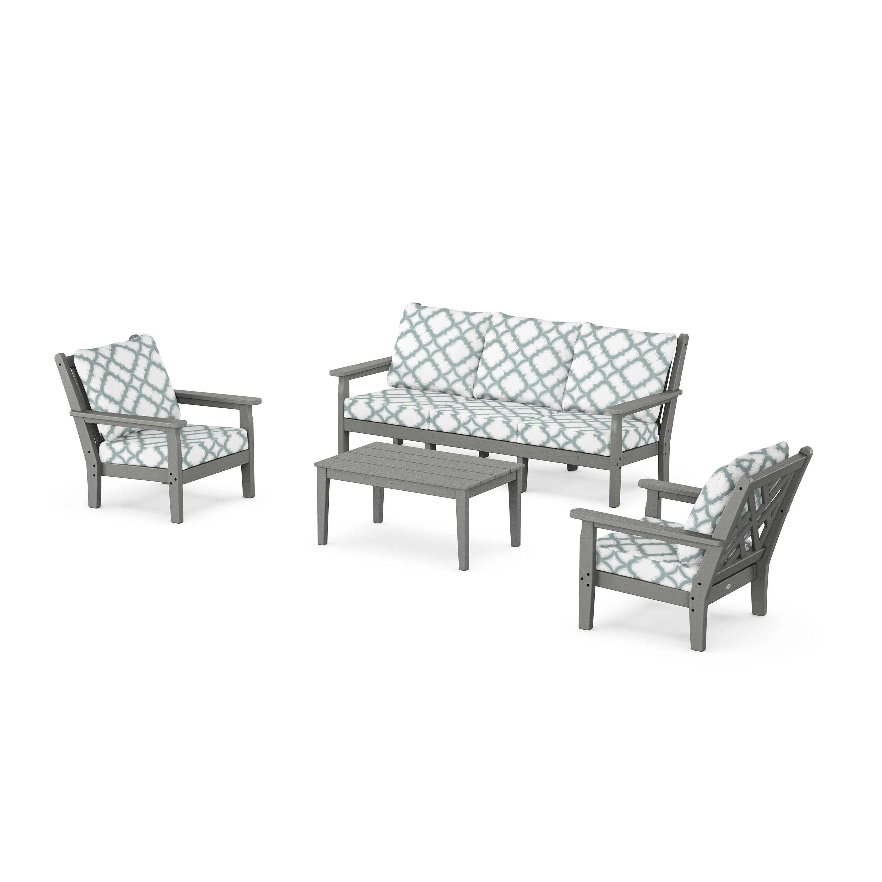 Chippendale 4-Piece Deep Seating Set with Sofa - Image 128