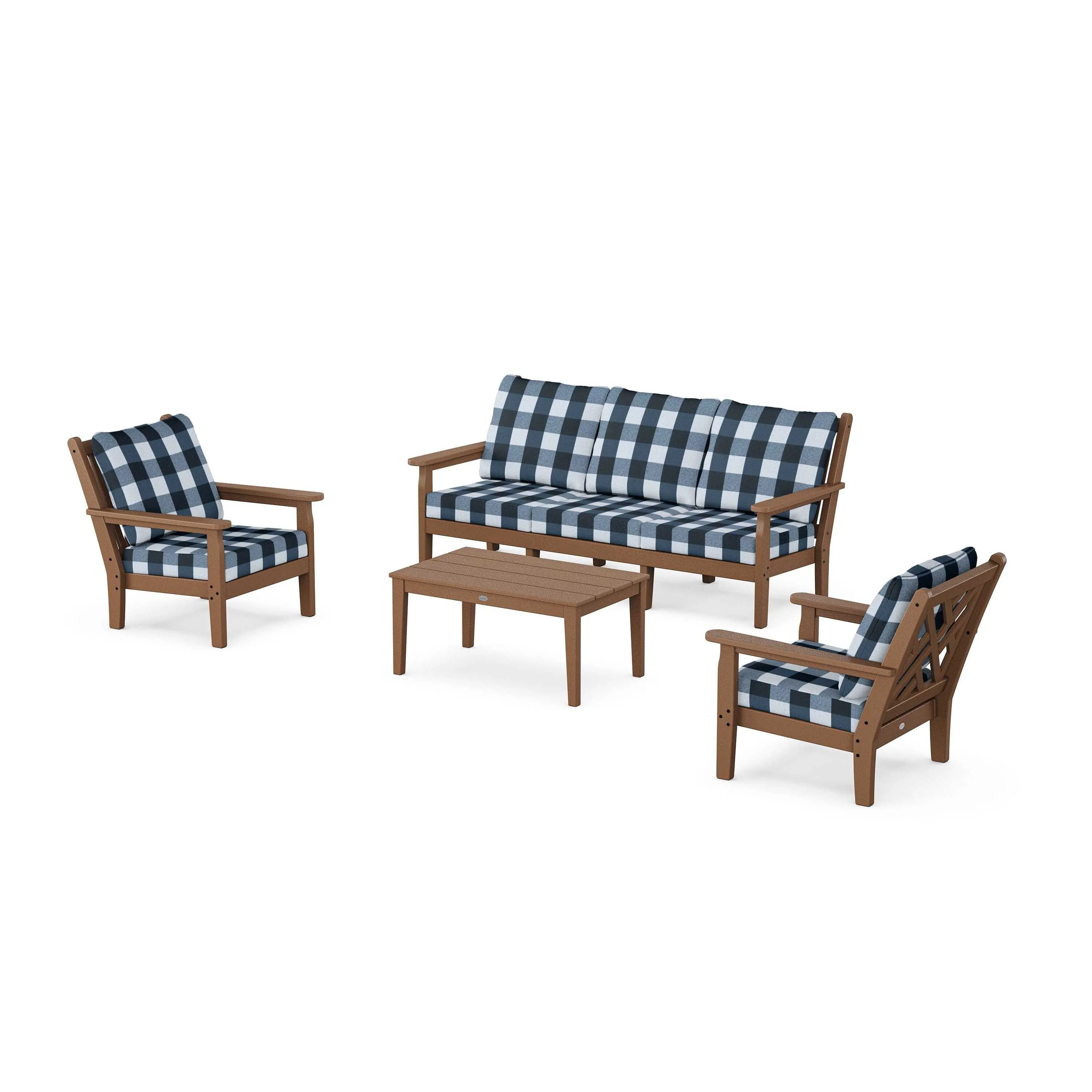 Chippendale 4-Piece Deep Seating Set with Sofa - Image 13