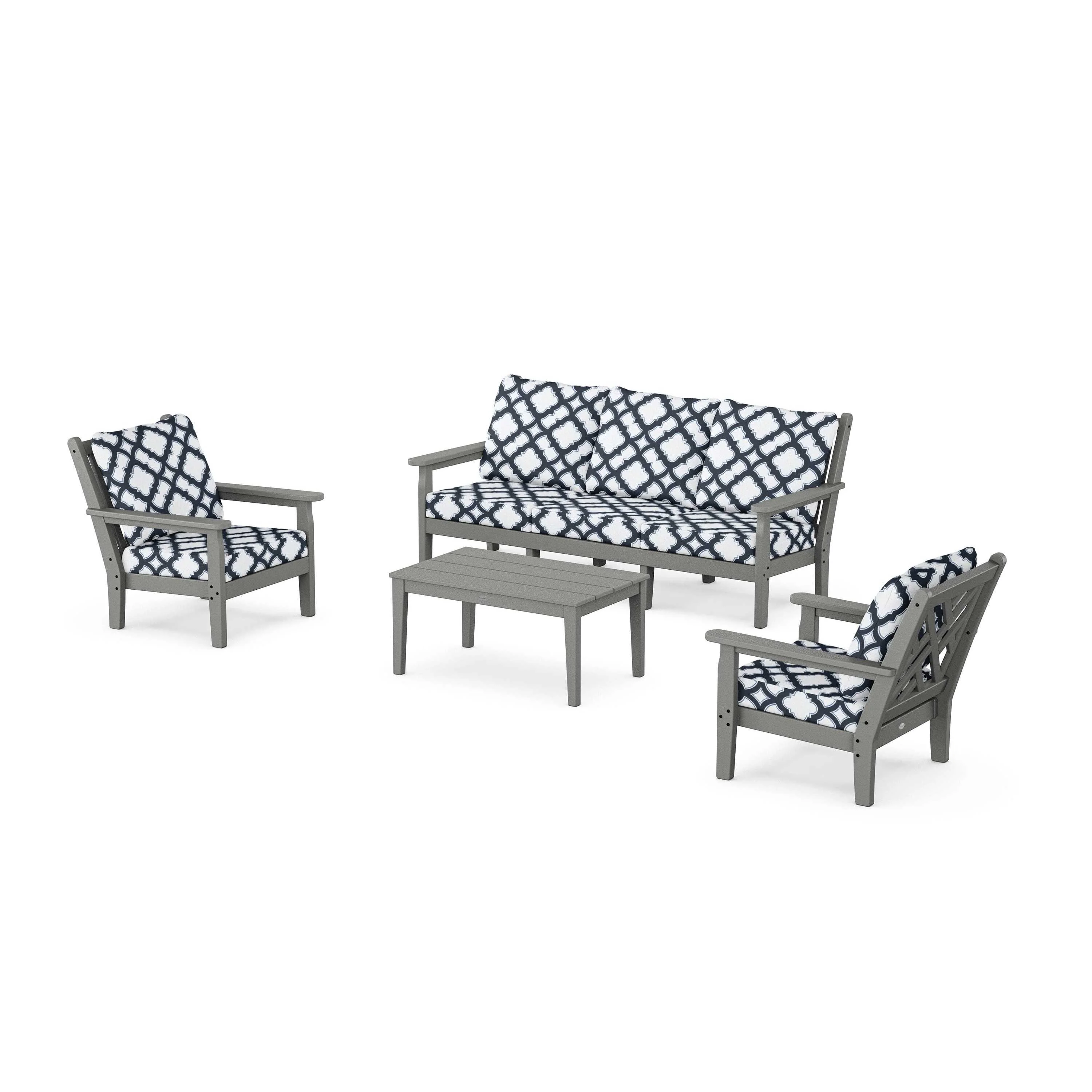 Chippendale 4-Piece Deep Seating Set with Sofa - Image 134