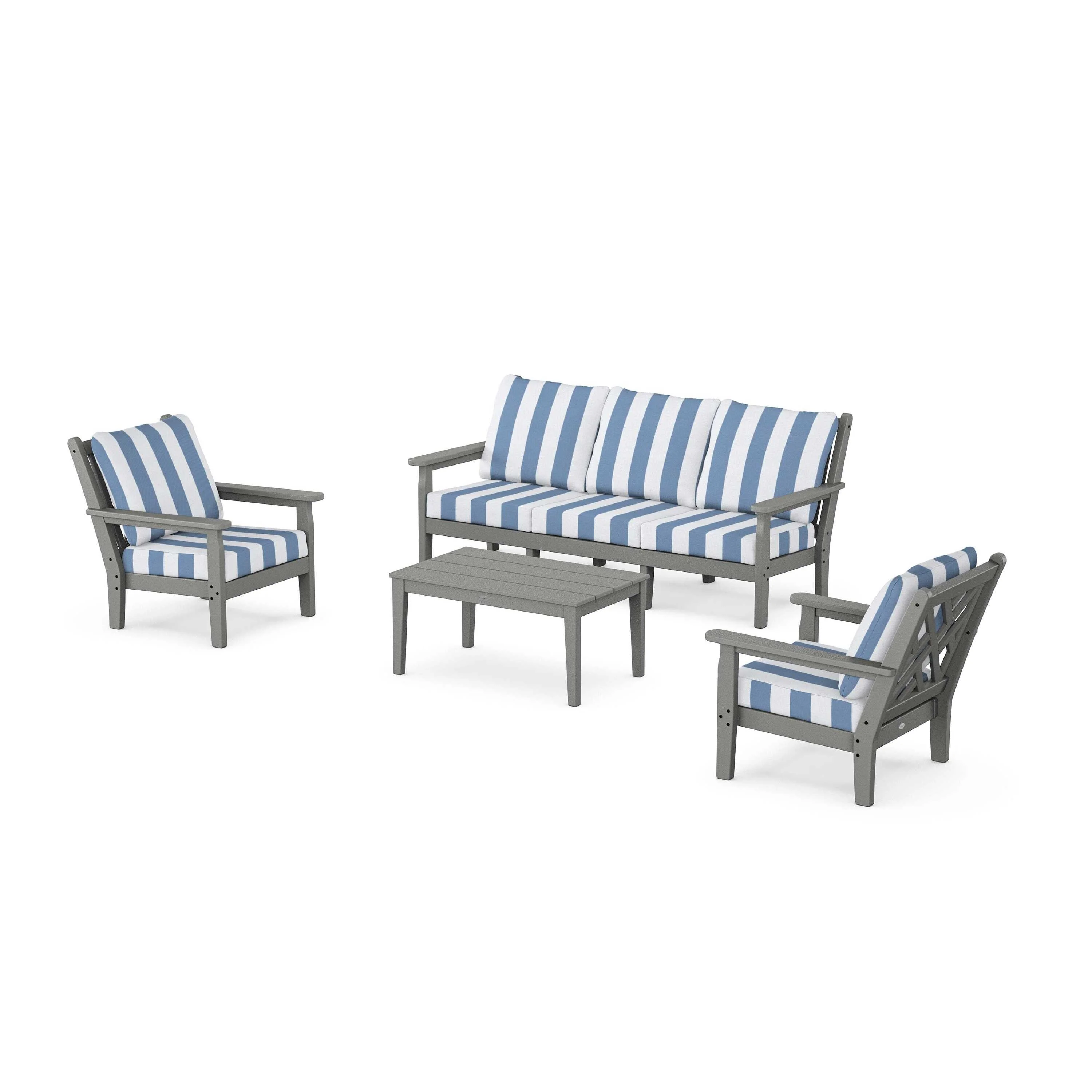 Chippendale 4-Piece Deep Seating Set with Sofa - Image 145