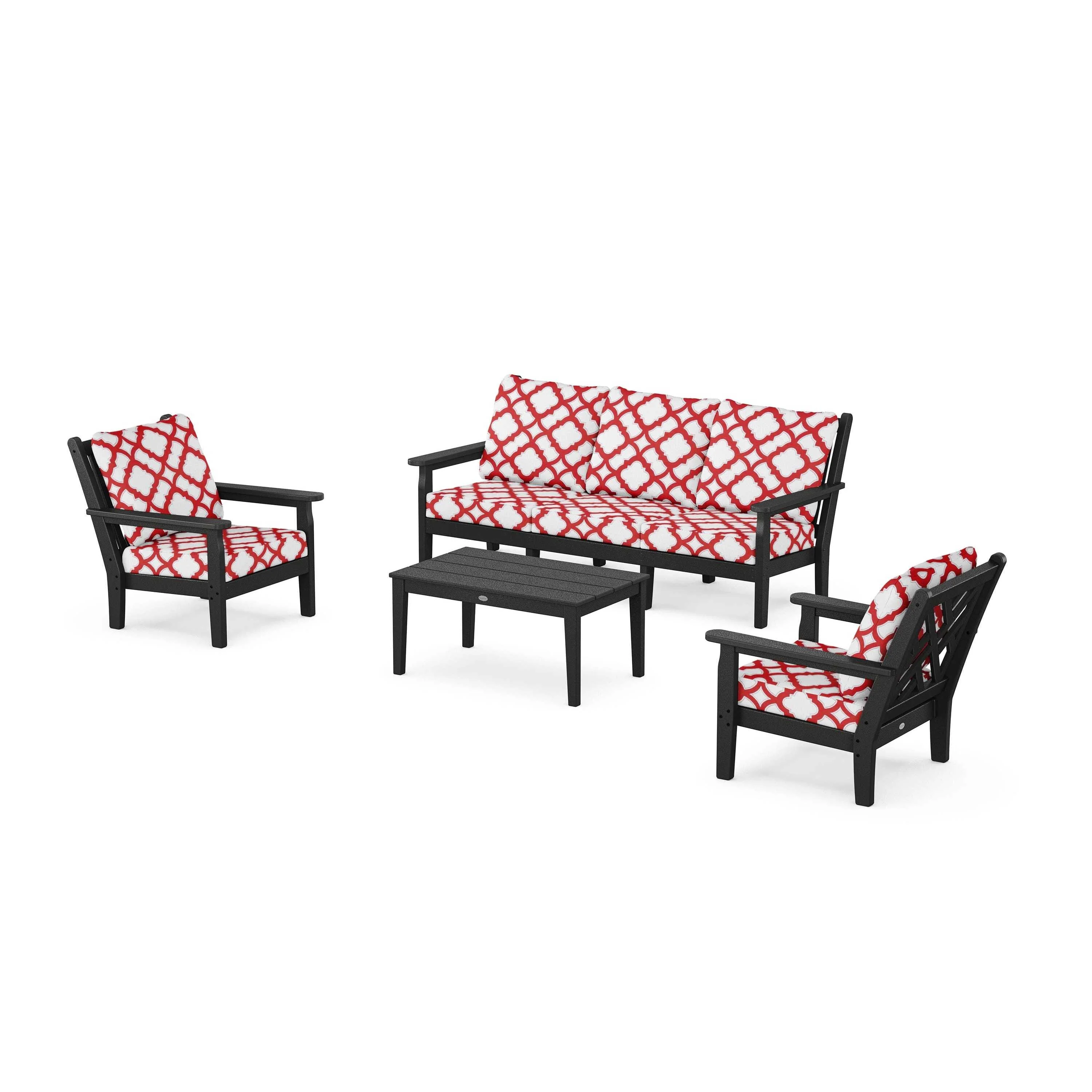 Chippendale 4-Piece Deep Seating Set with Sofa - Image 192