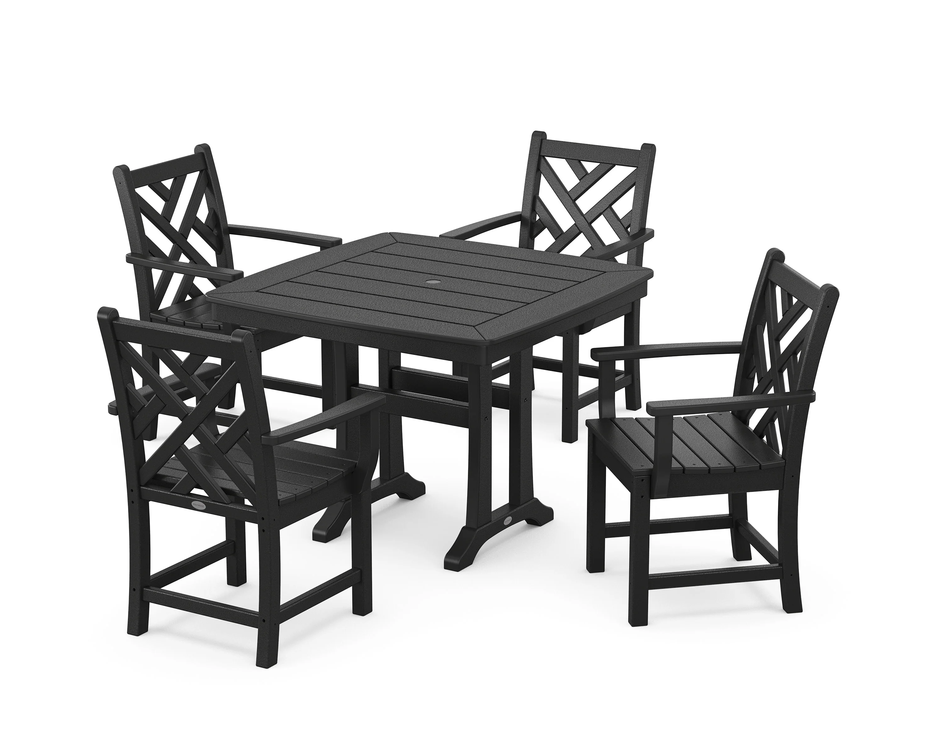 Chippendale 5-Piece Dining Set with Trestle Legs - Image 5