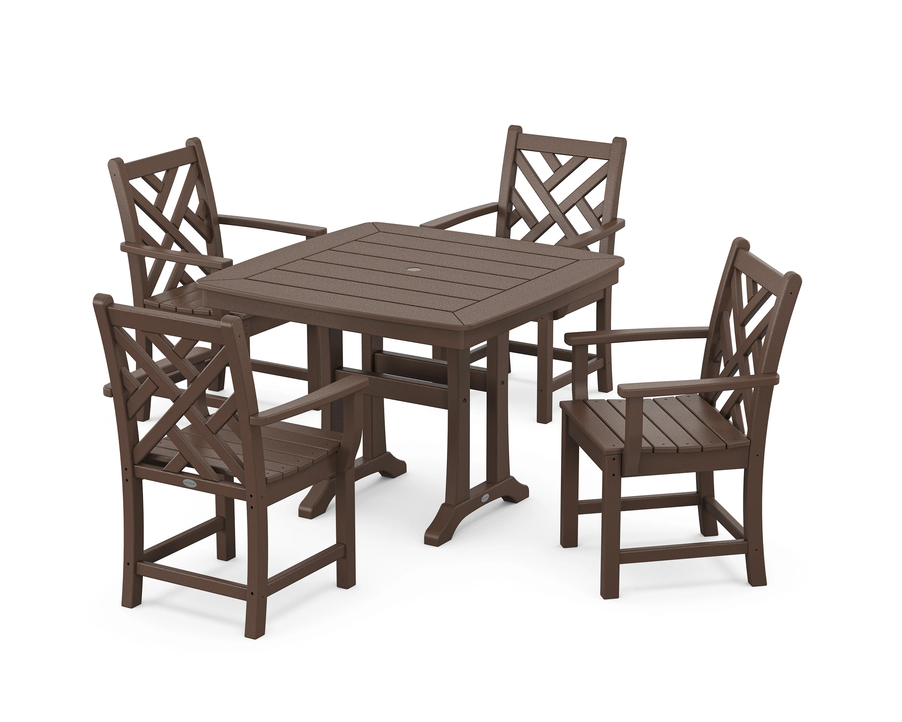 Chippendale 5-Piece Dining Set with Trestle Legs - Image 9