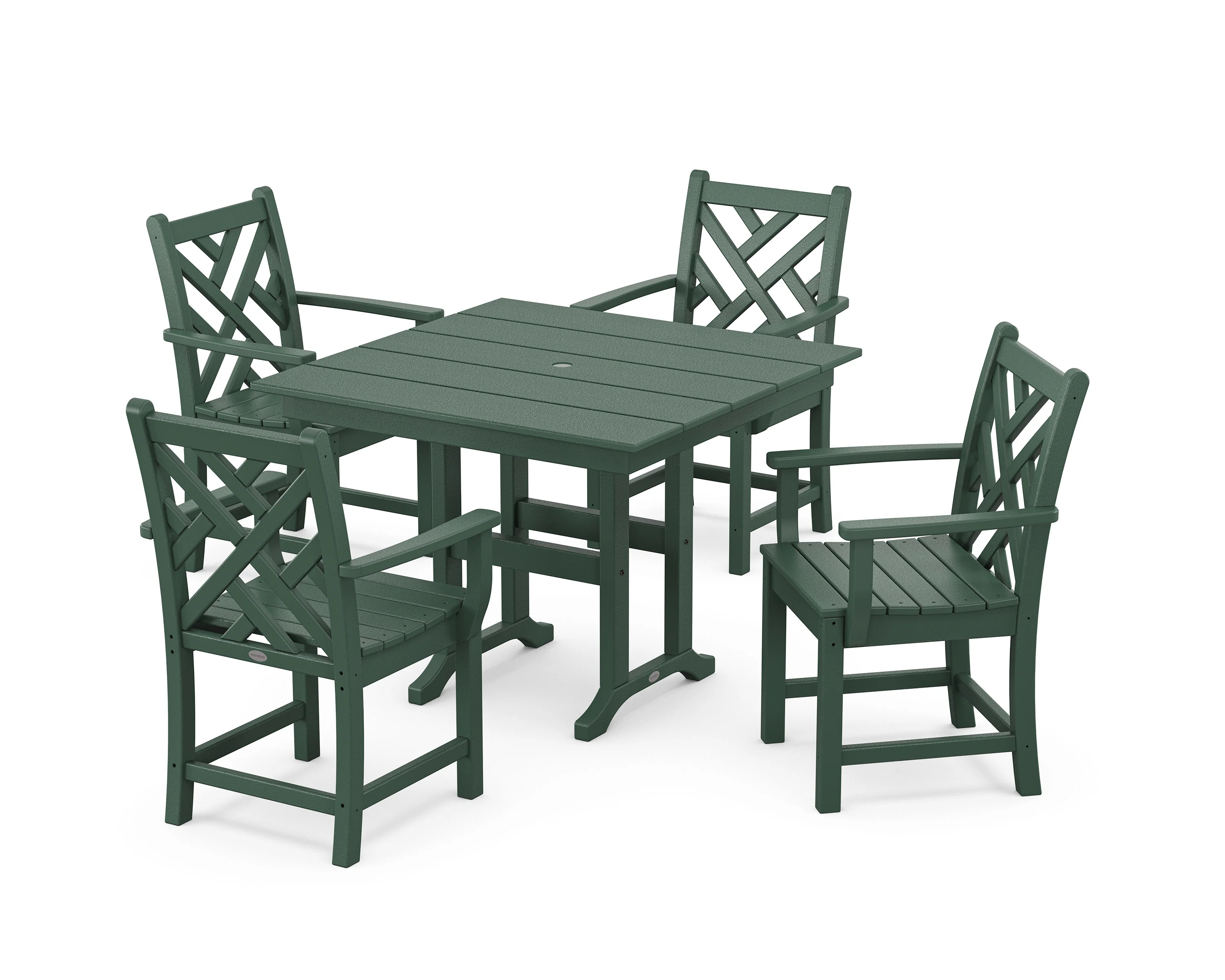 Chippendale 5-Piece Farmhouse Dining Set - Image 4