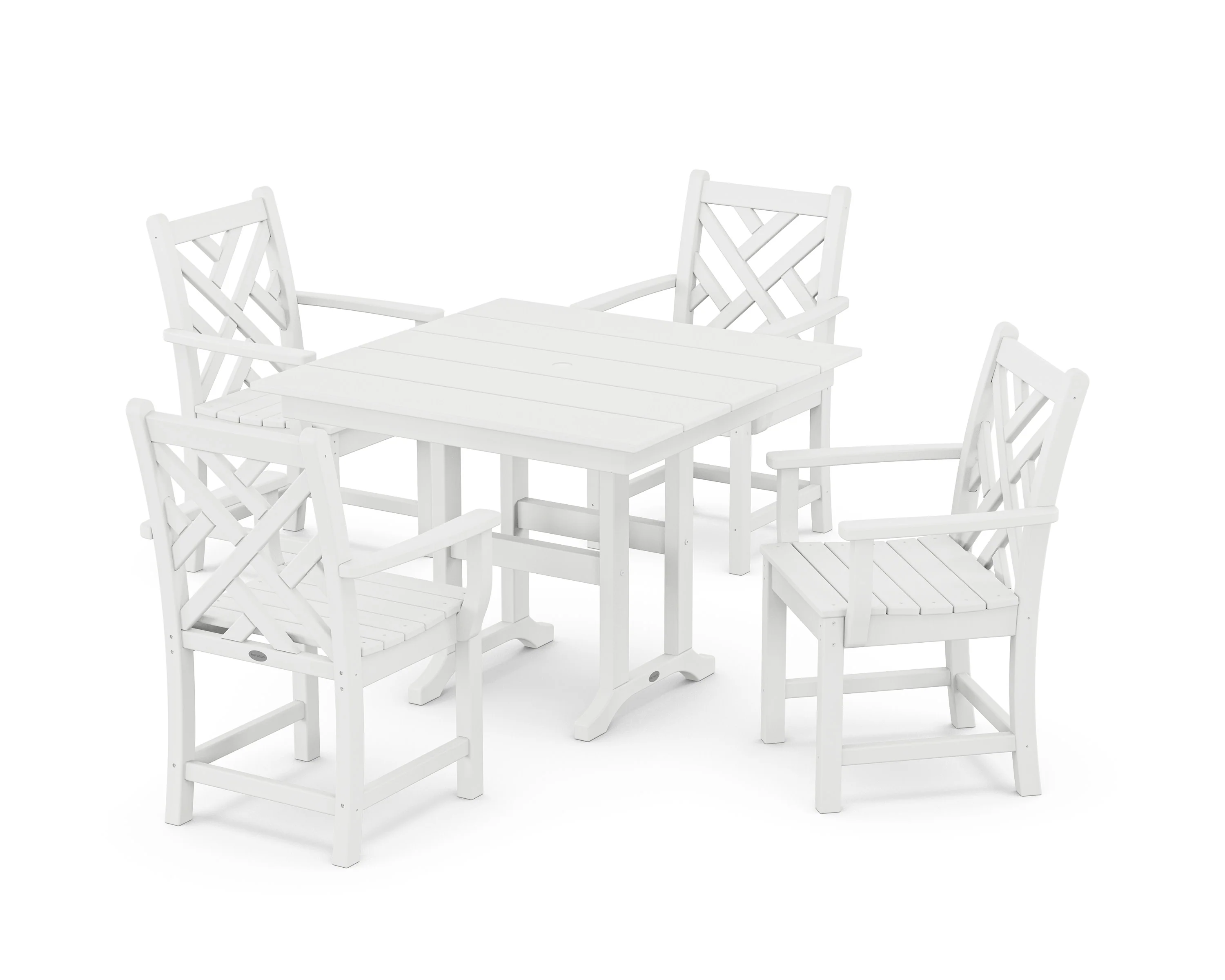 Chippendale 5-Piece Farmhouse Dining Set - Image 6