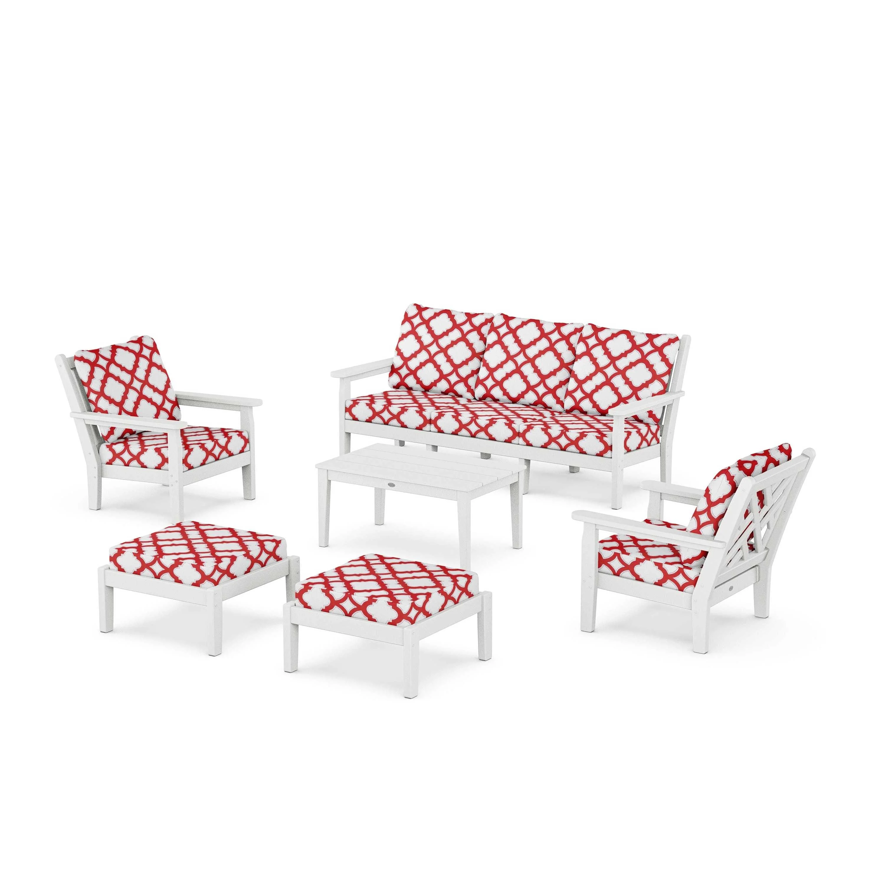 Chippendale 6-Piece Lounge Sofa Set - Image 125