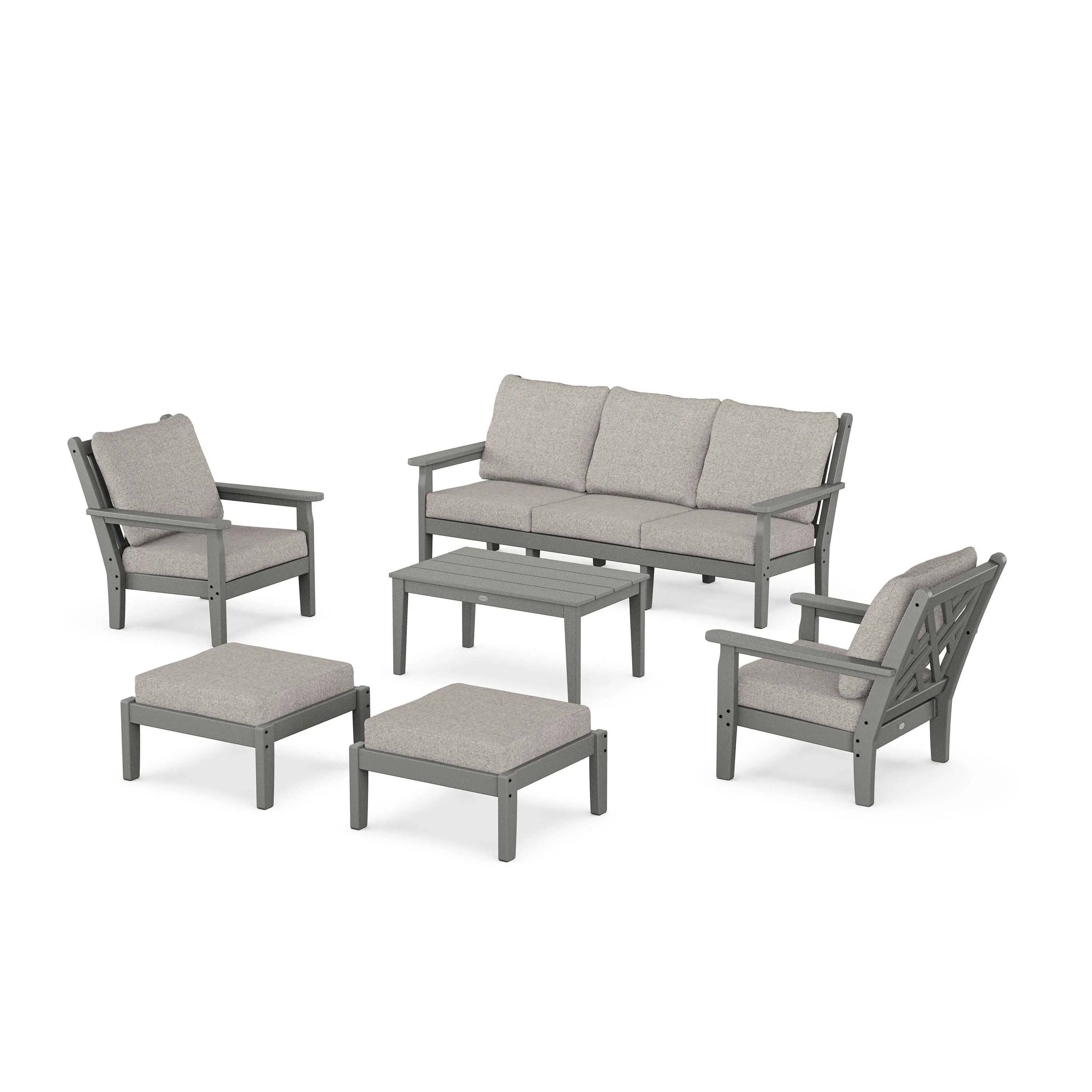 Chippendale 6-Piece Lounge Sofa Set - Image 143