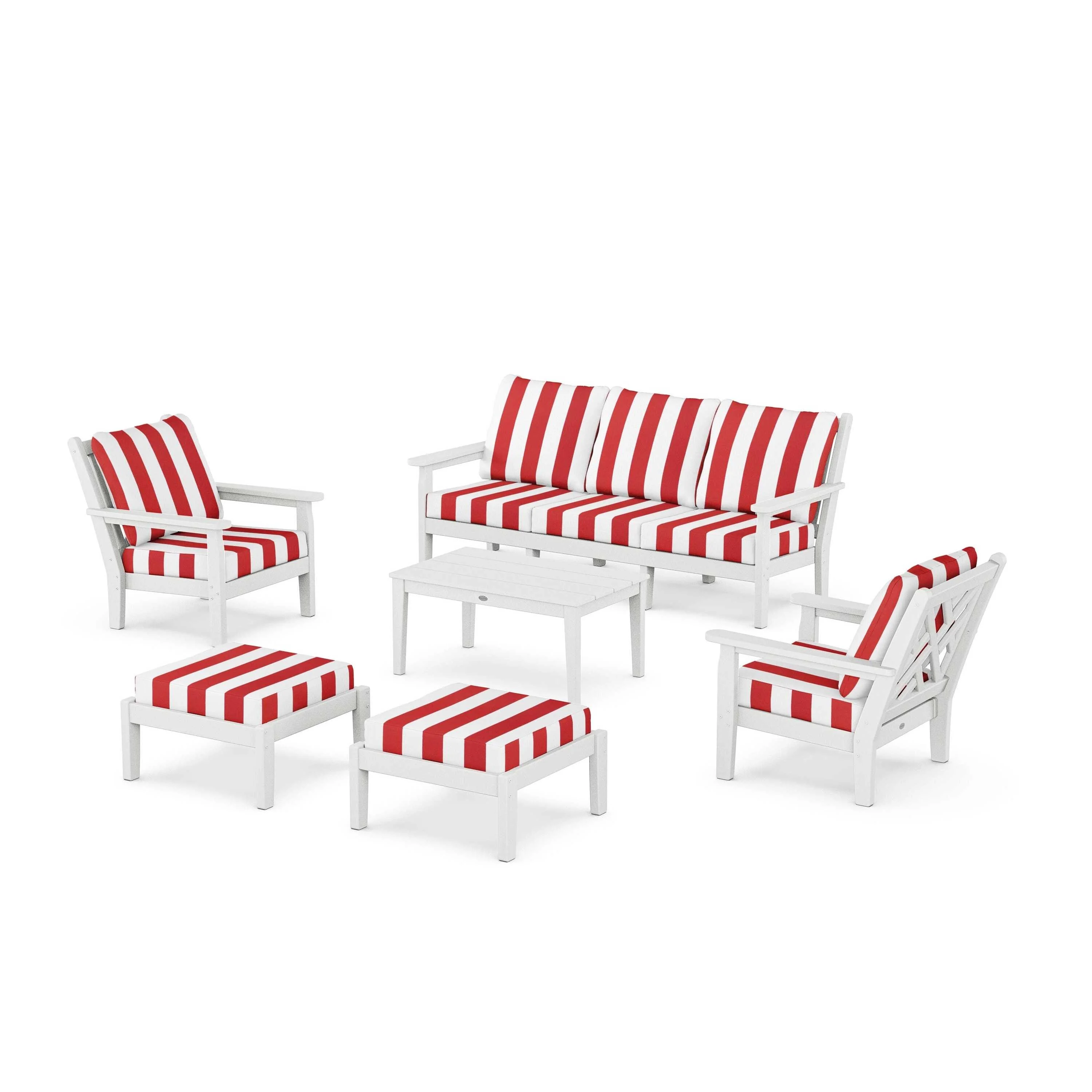 Chippendale 6-Piece Lounge Sofa Set - Image 15