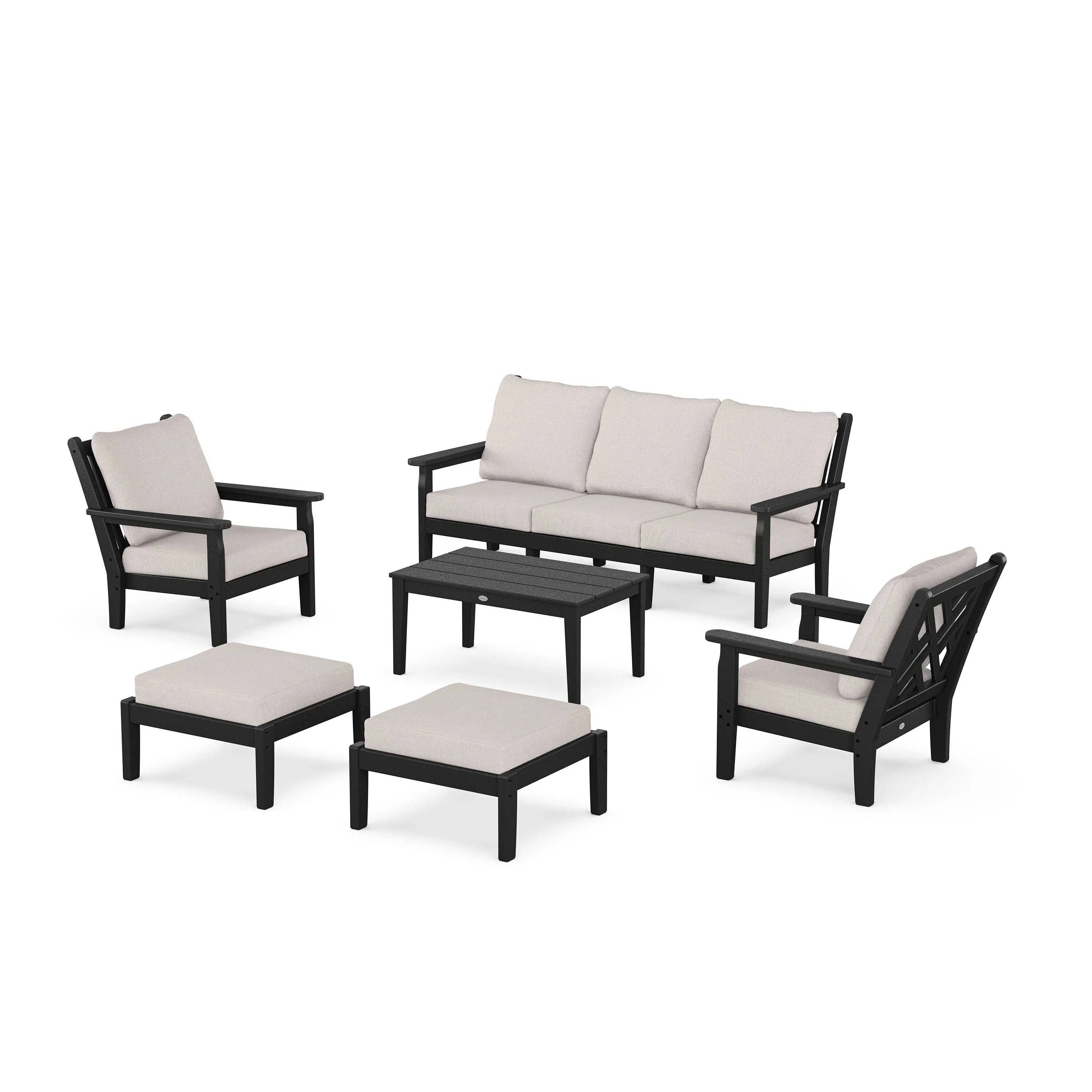 Chippendale 6-Piece Lounge Sofa Set - Image 150