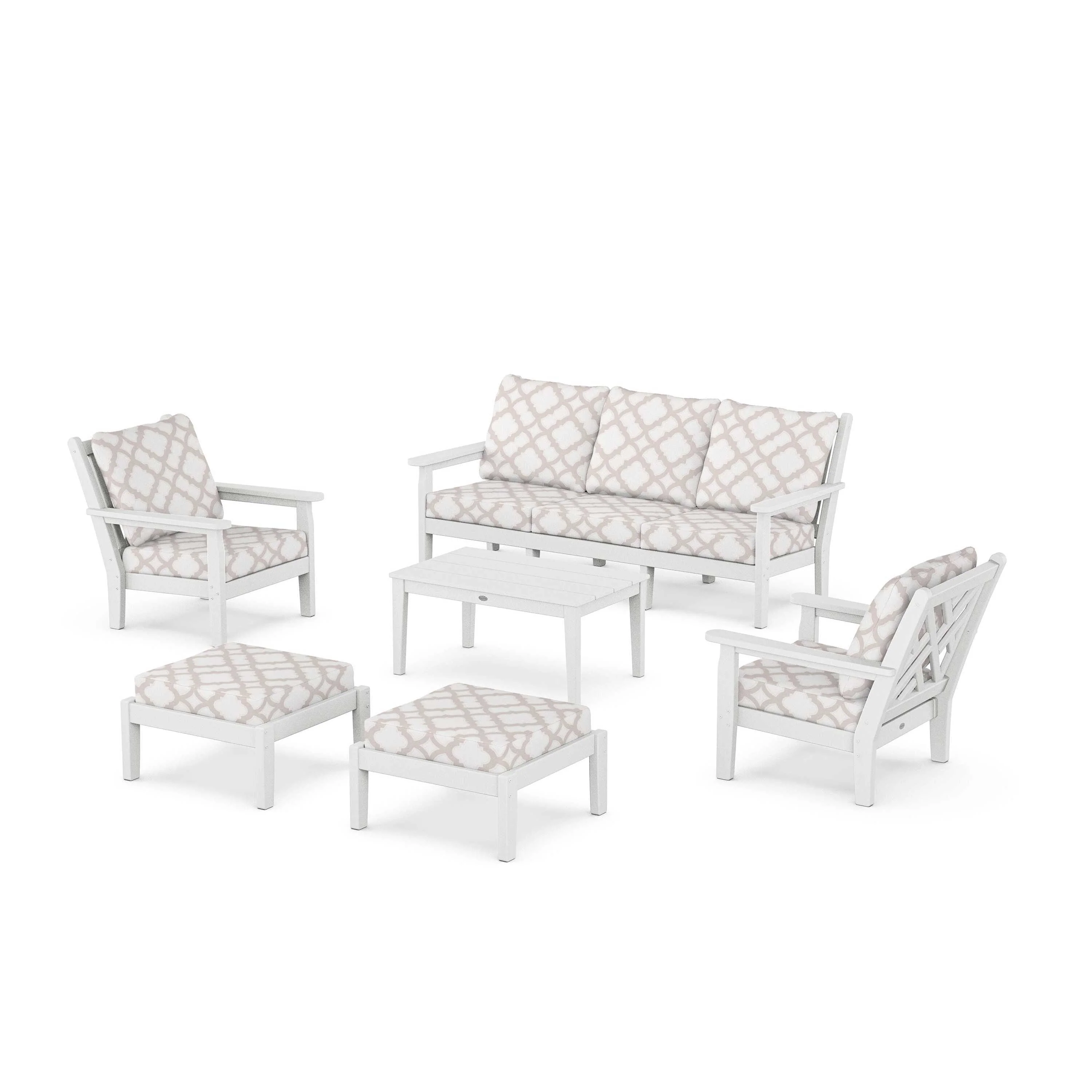 Chippendale 6-Piece Lounge Sofa Set - Image 156
