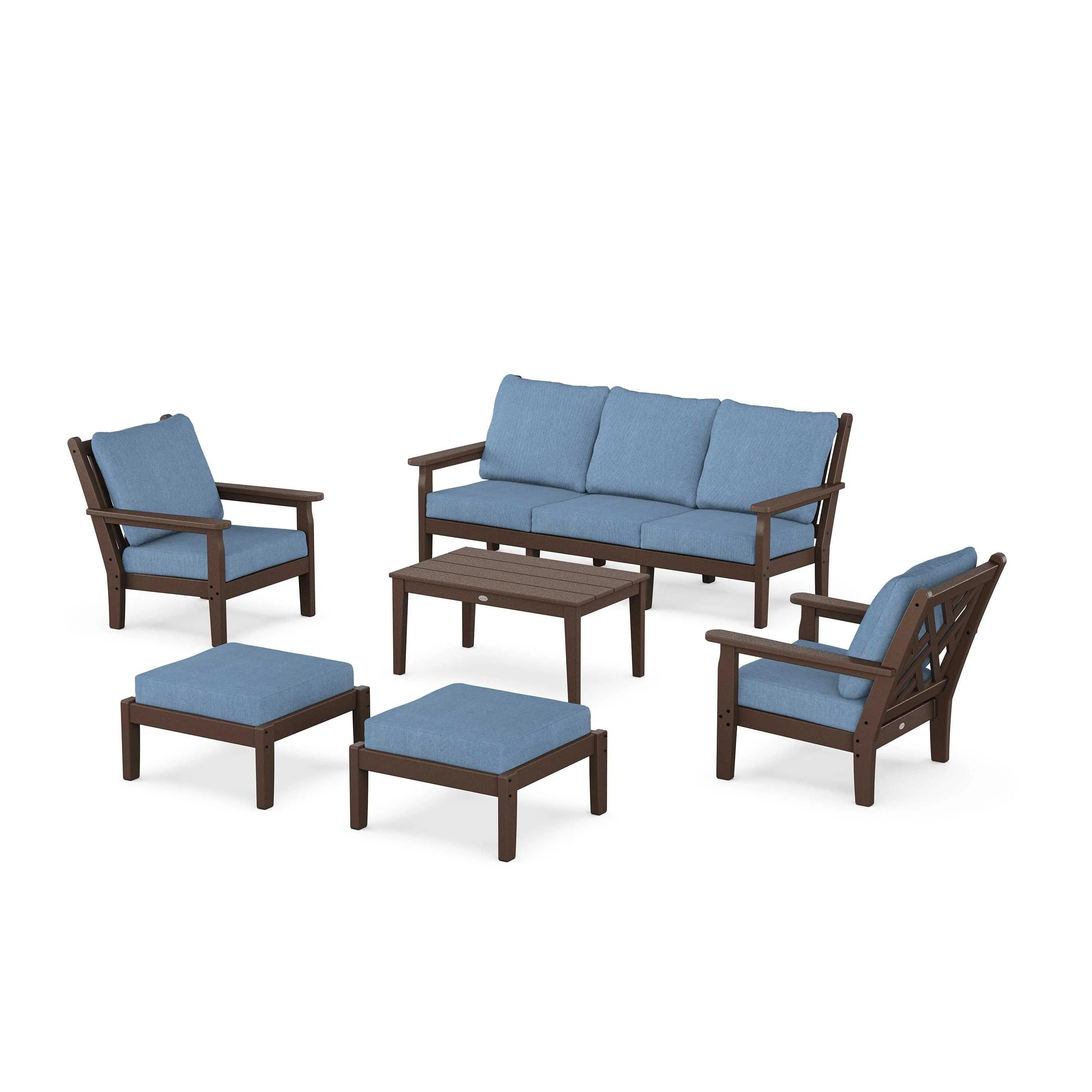 Chippendale 6-Piece Lounge Sofa Set - Image 160