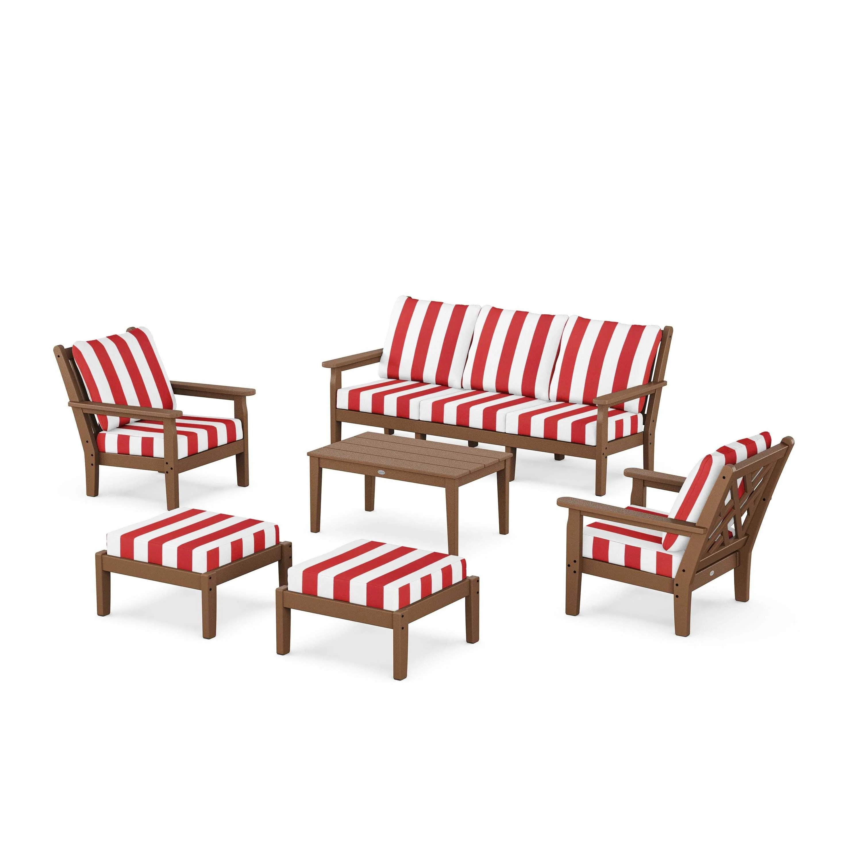 Chippendale 6-Piece Lounge Sofa Set - Image 179