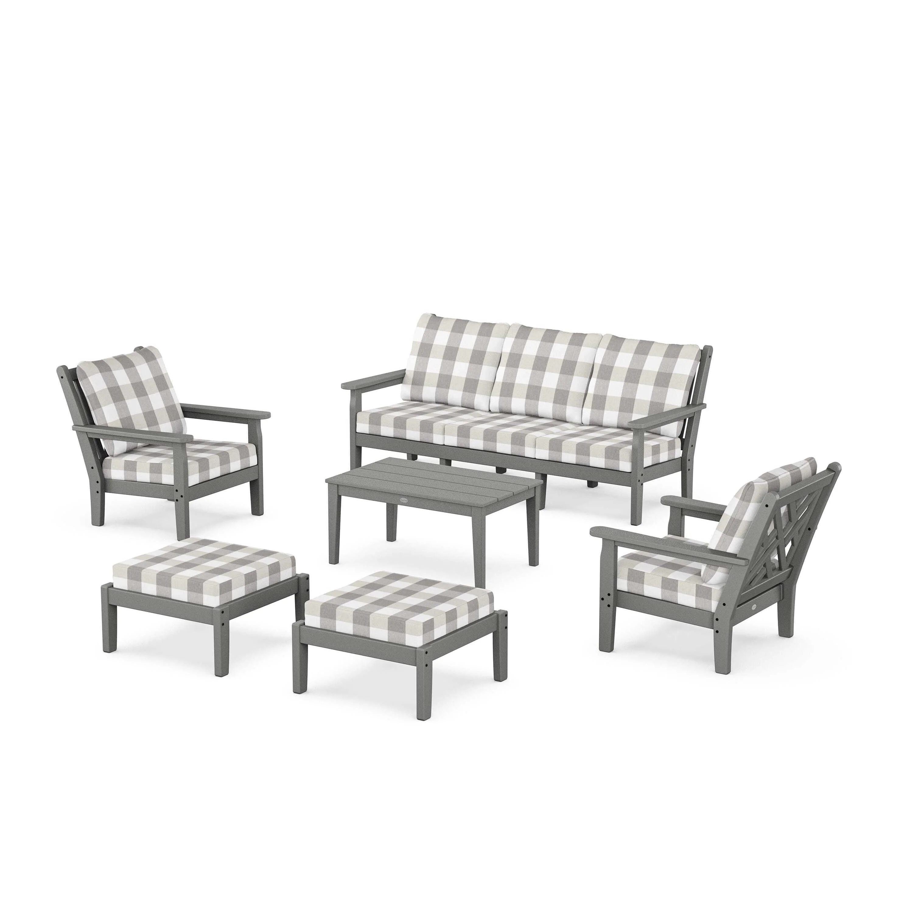 Chippendale 6-Piece Lounge Sofa Set - Image 181