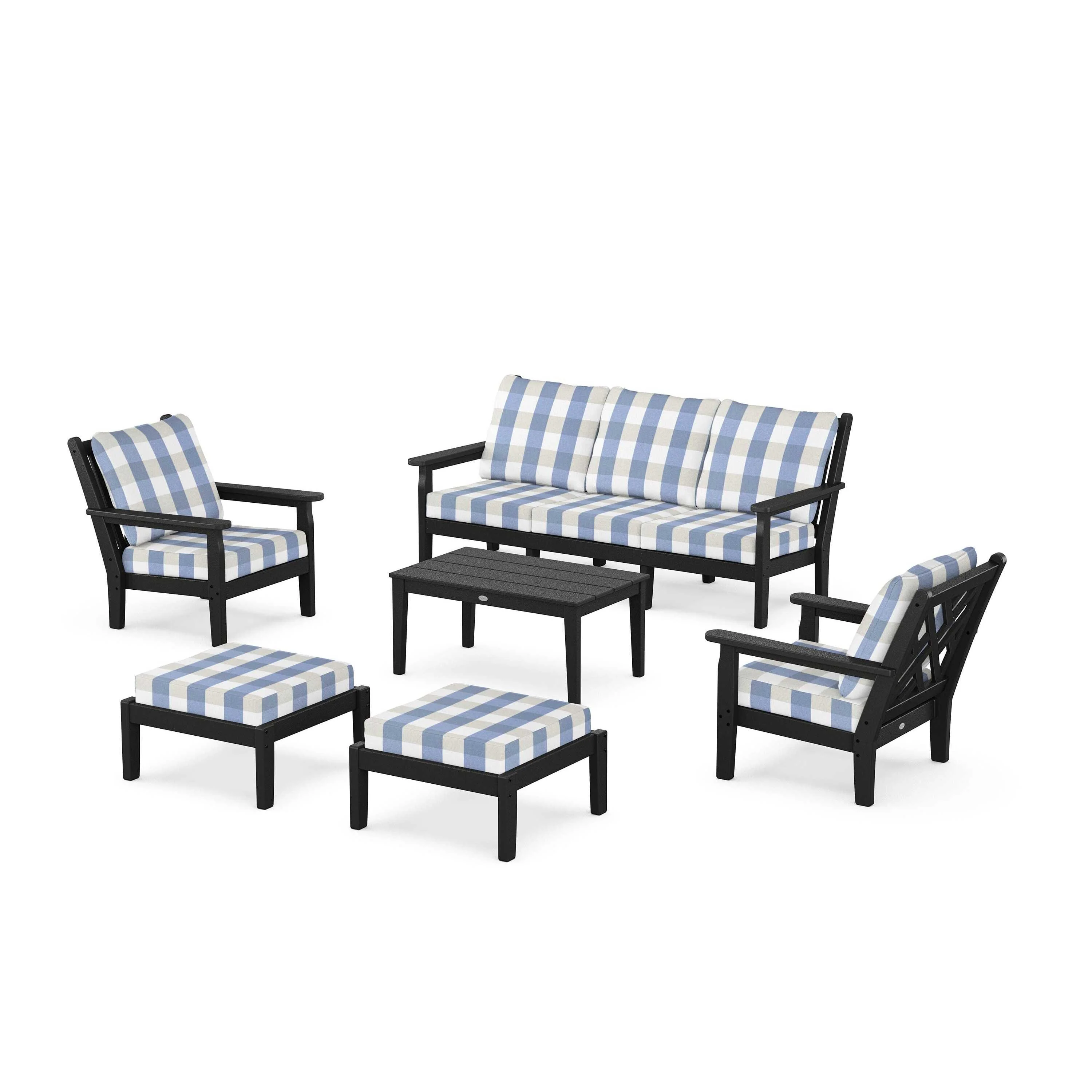 Chippendale 6-Piece Lounge Sofa Set - Image 27