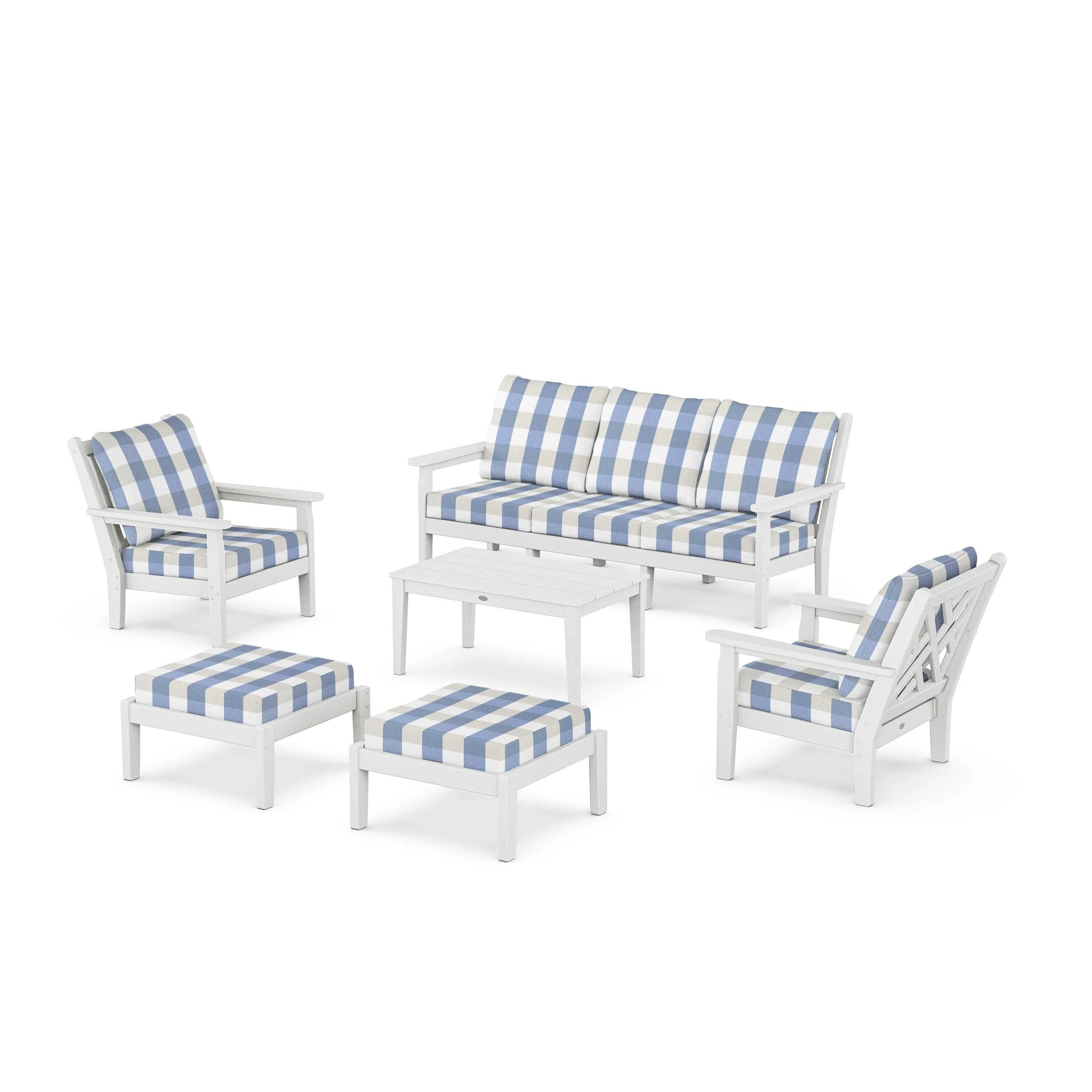 Chippendale 6-Piece Lounge Sofa Set - Image 39