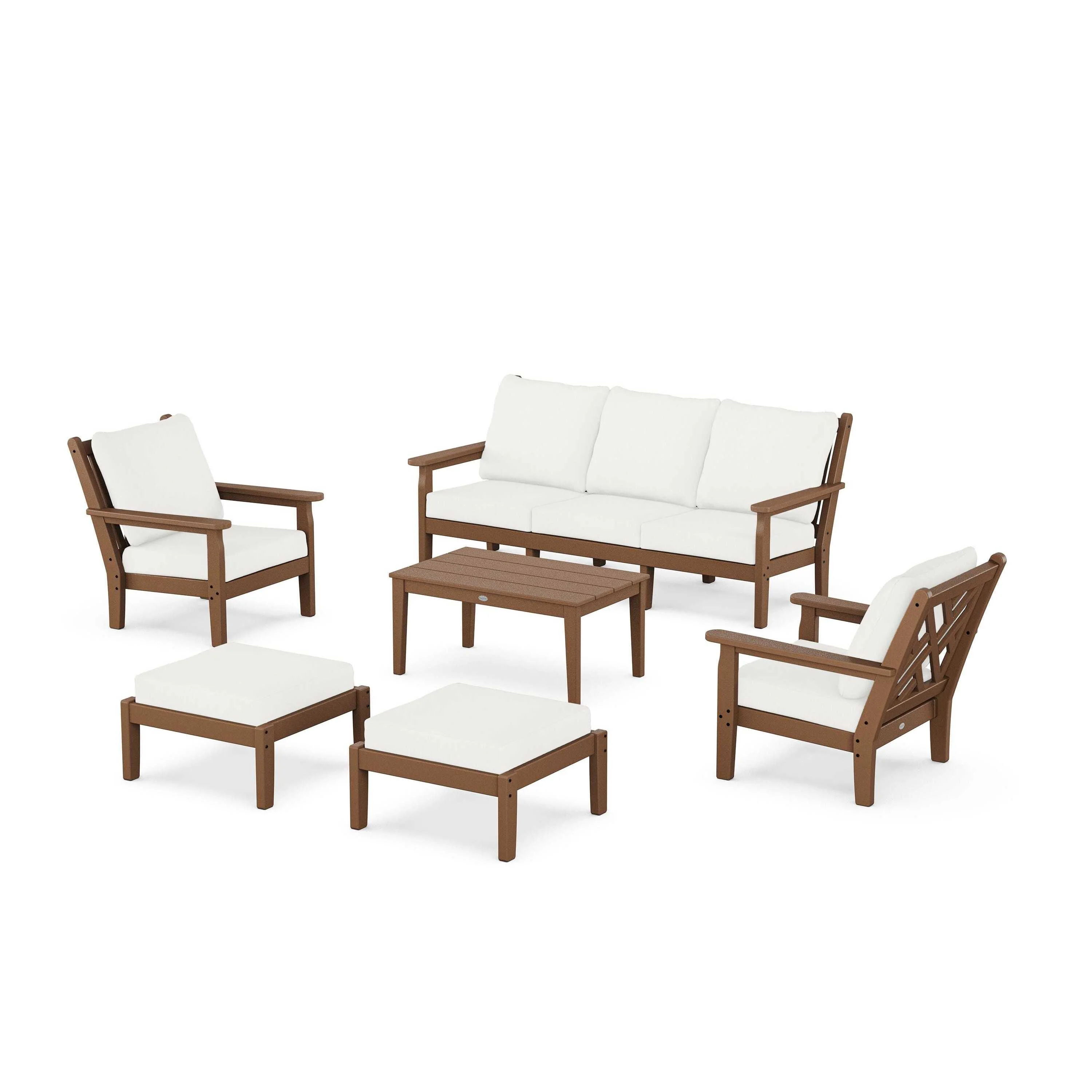 Chippendale 6-Piece Lounge Sofa Set - Image 65